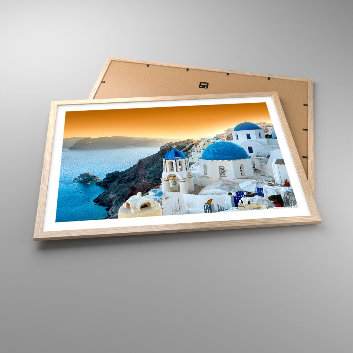 Affiche Paysage, Affiche Grèce, Affiche Santorin, Affiche Mer Méditerranée, Affiche Le Coucher Du Soleil