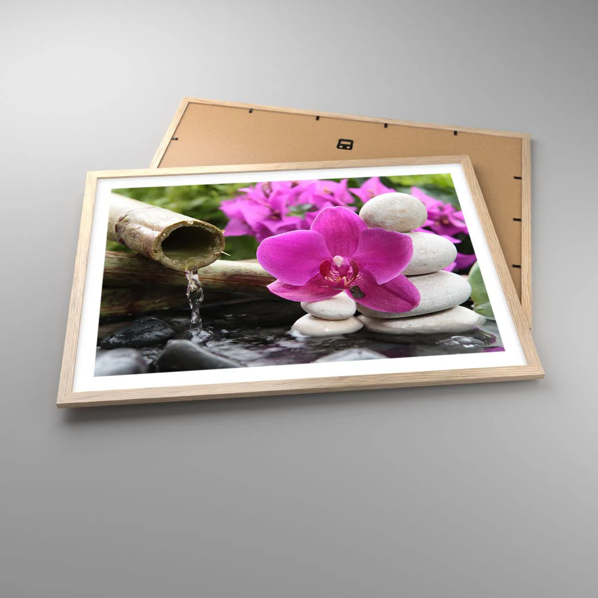 Pôster com moldura de carvalho claro - Descanso imediato - 70x50 cm