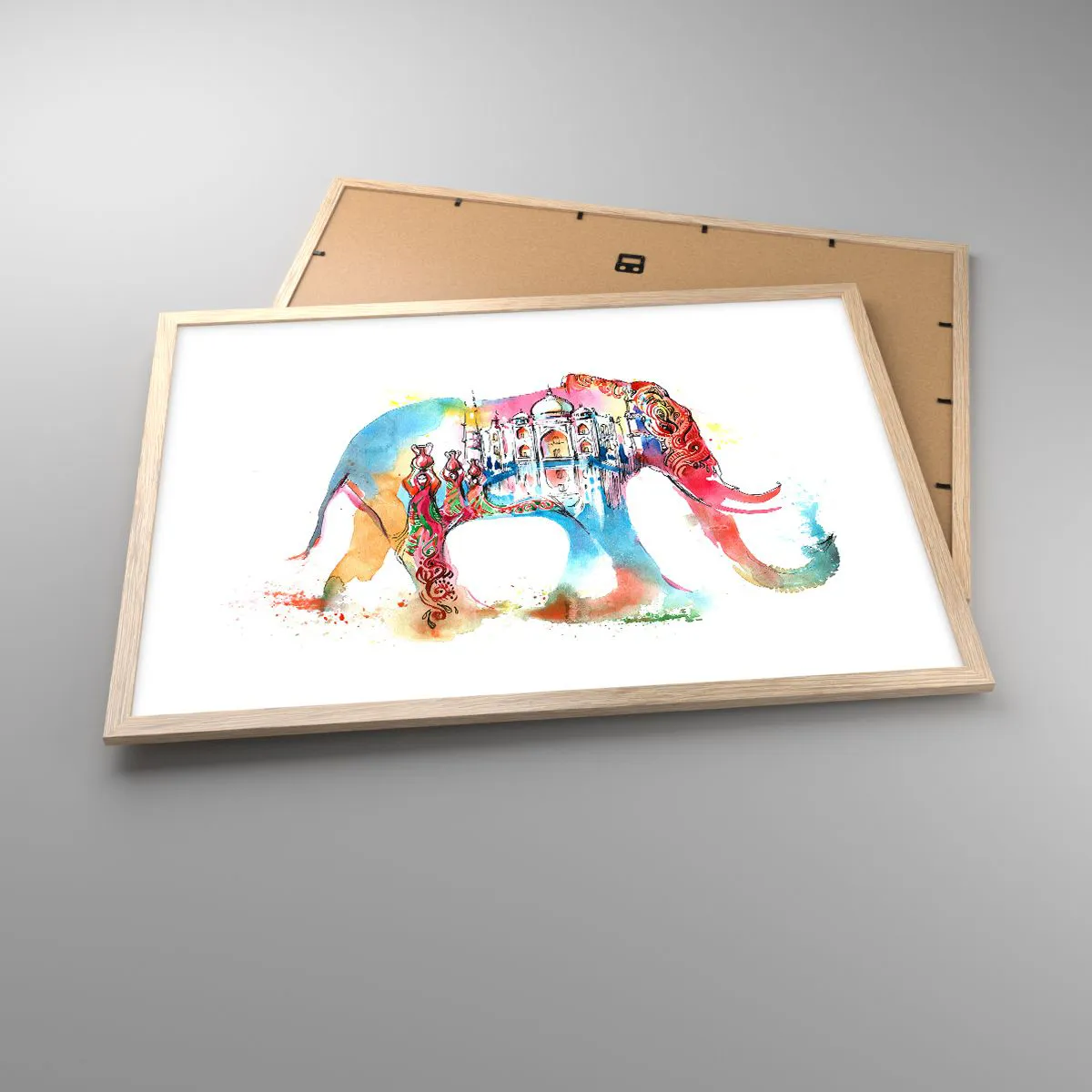 Plakat w ramie jasny dąb - Indie - aura miłości - 70x50 cm