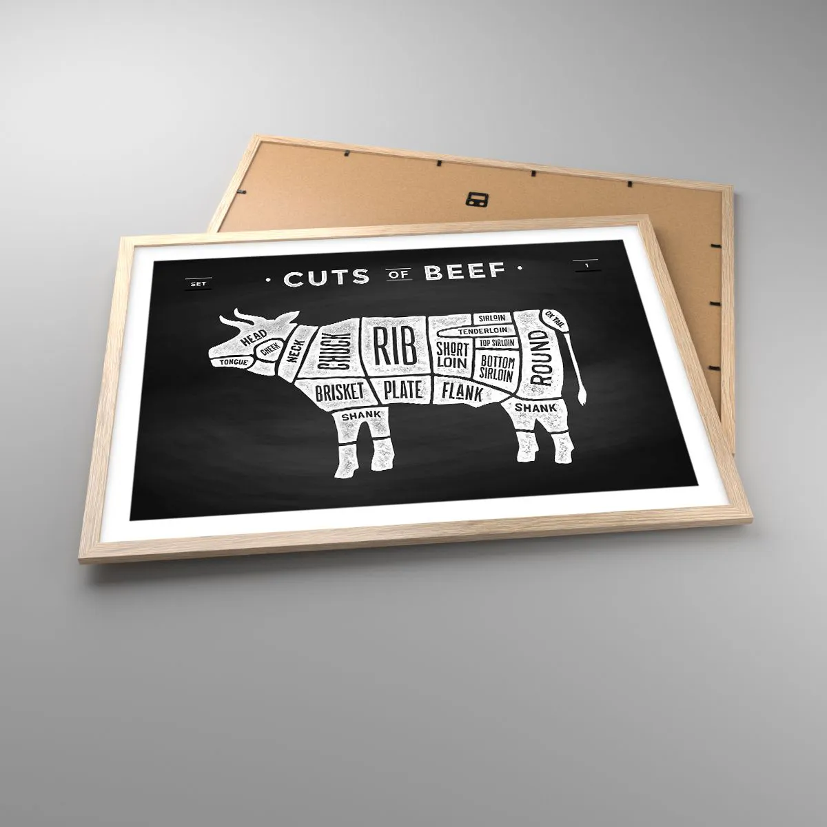 Poster in einem Rahmen aus heller Eiche - Metzger Grundierung - 70x50 cm