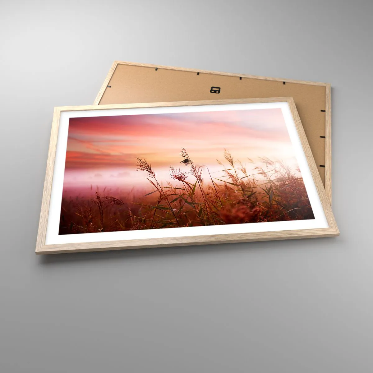 Poster in light oak frame - Blowing in the Wind - 70x50 cm