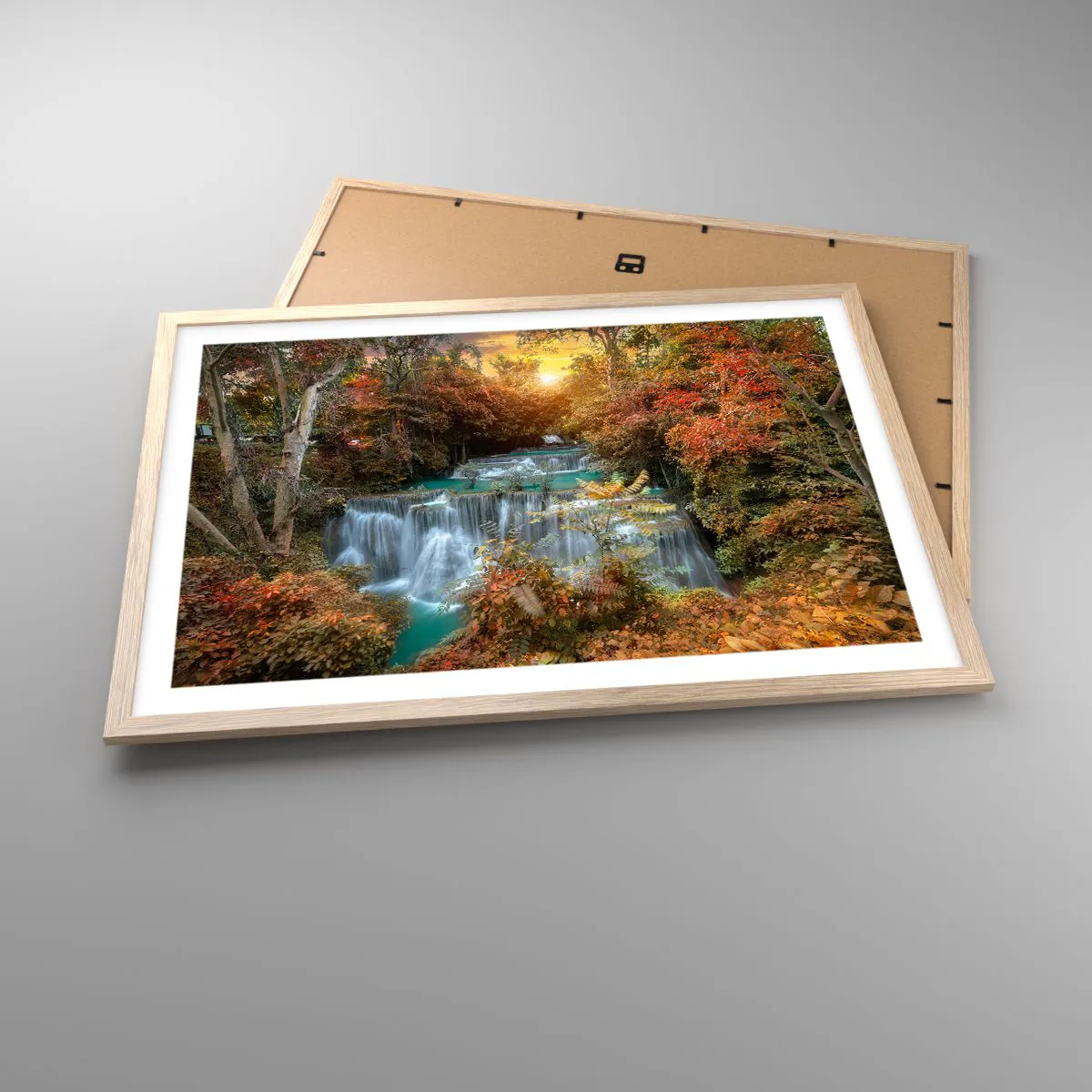 Affiche dans un chêne clair - Poster - Trésor caché de la forêt - 70x50 cm