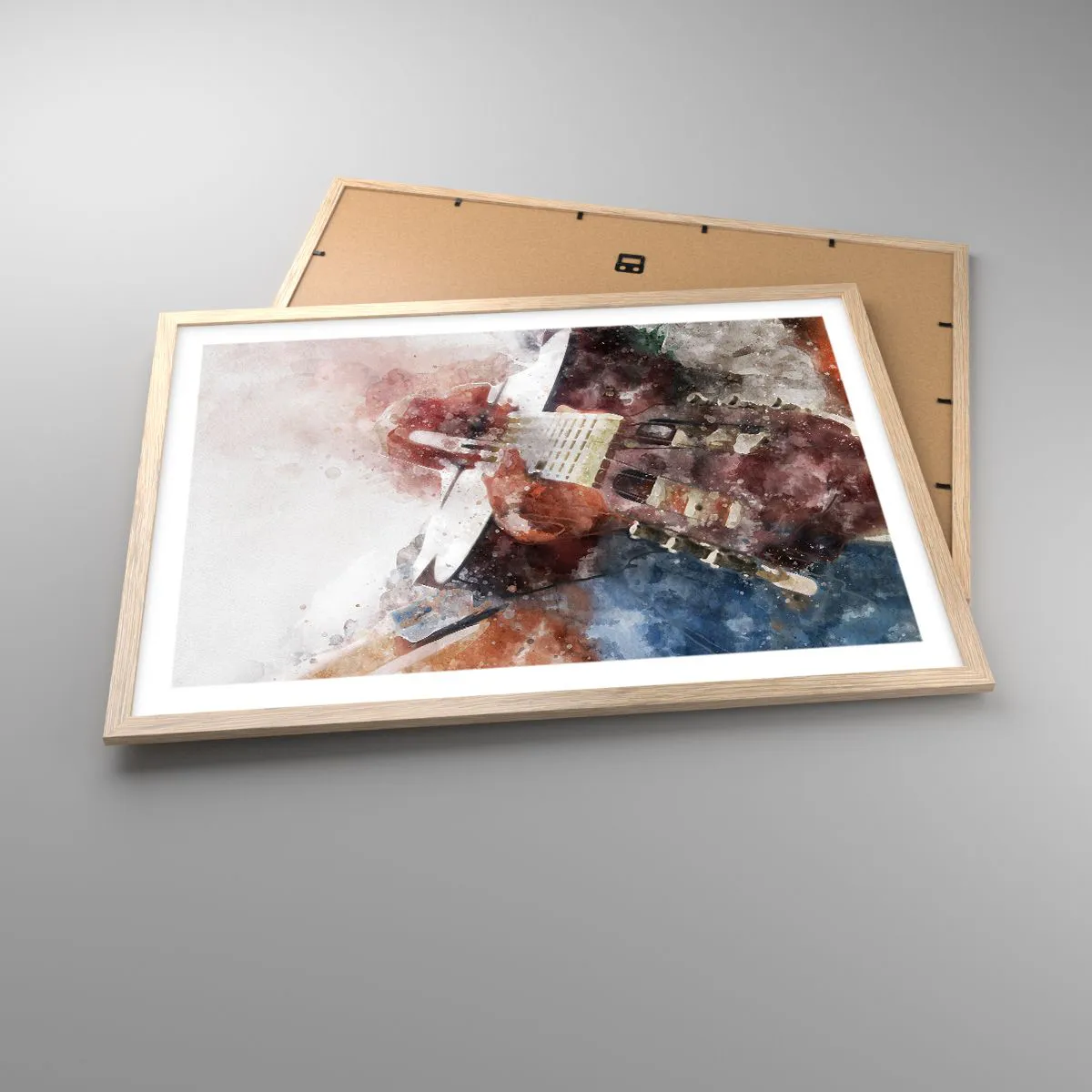 Poster in light oak frame - And What do You Think? - 70x50 cm