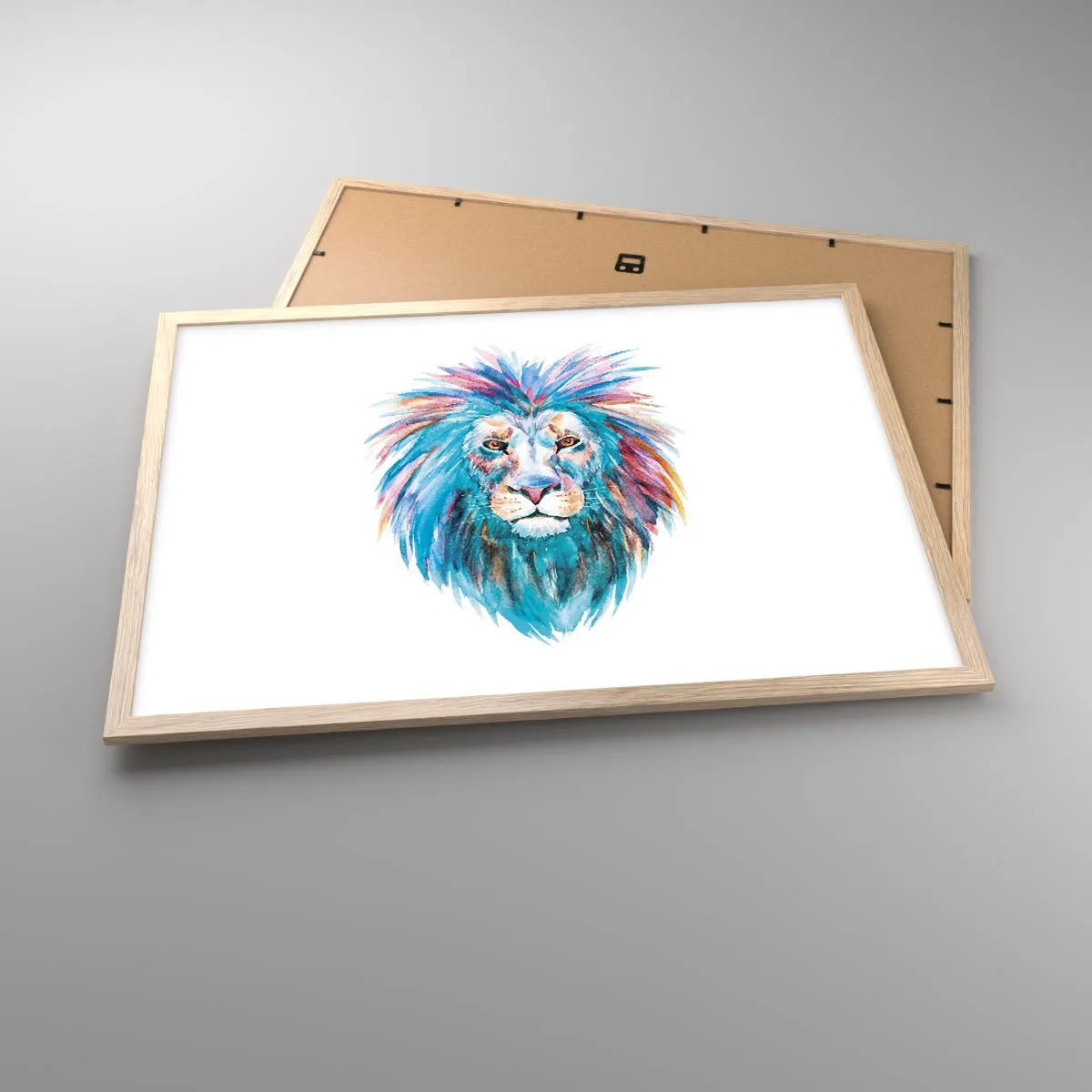 Poster in light oak frame - Electrifying Aura - 70x50 cm
