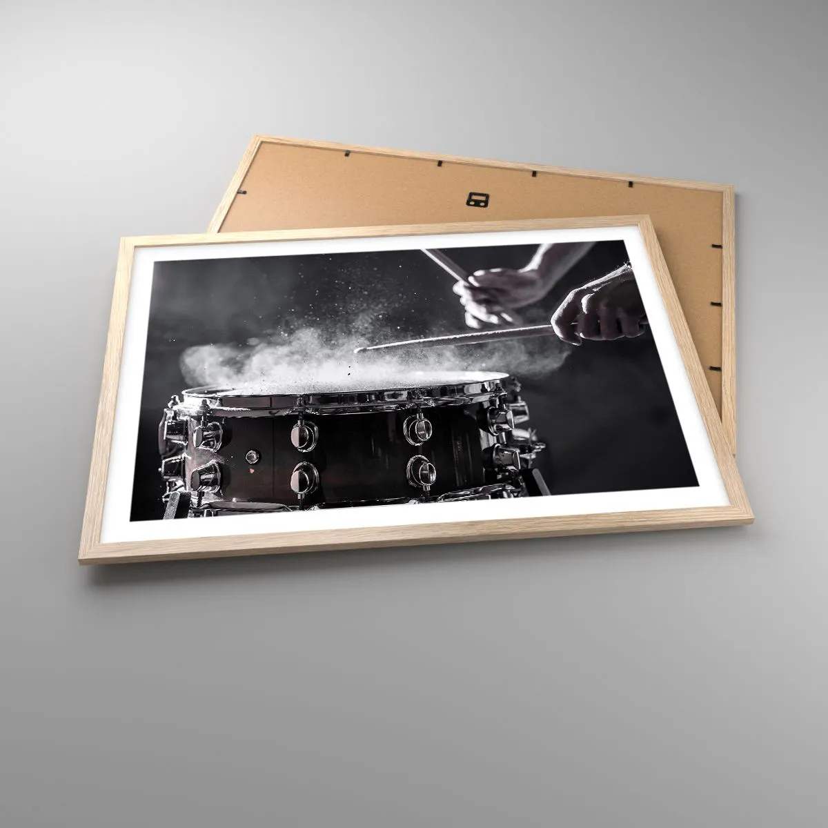 Affisch i ram av ljusek - Musikens puls - 70x50 cm