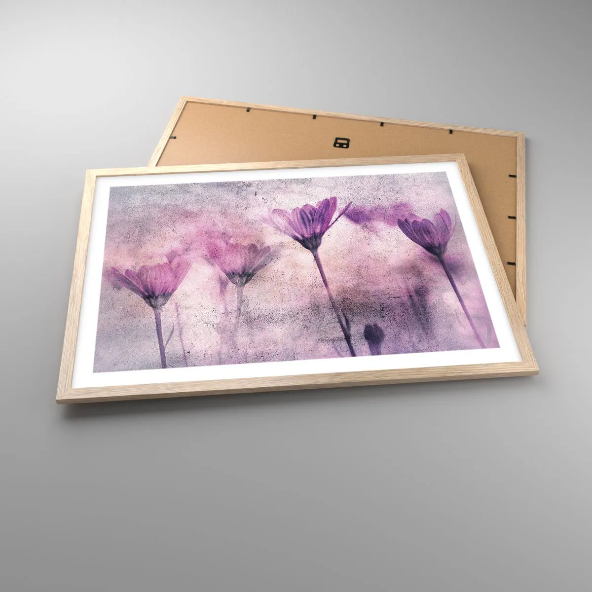 Affiche dans un chêne clair - Poster - Rêve de fleurs - 70x50 cm