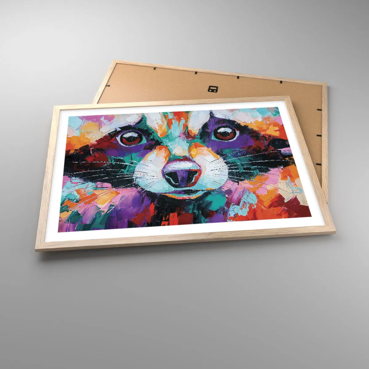 Poszter világos tölgy keretben - Csak jó érzelmek - 70x50 cm