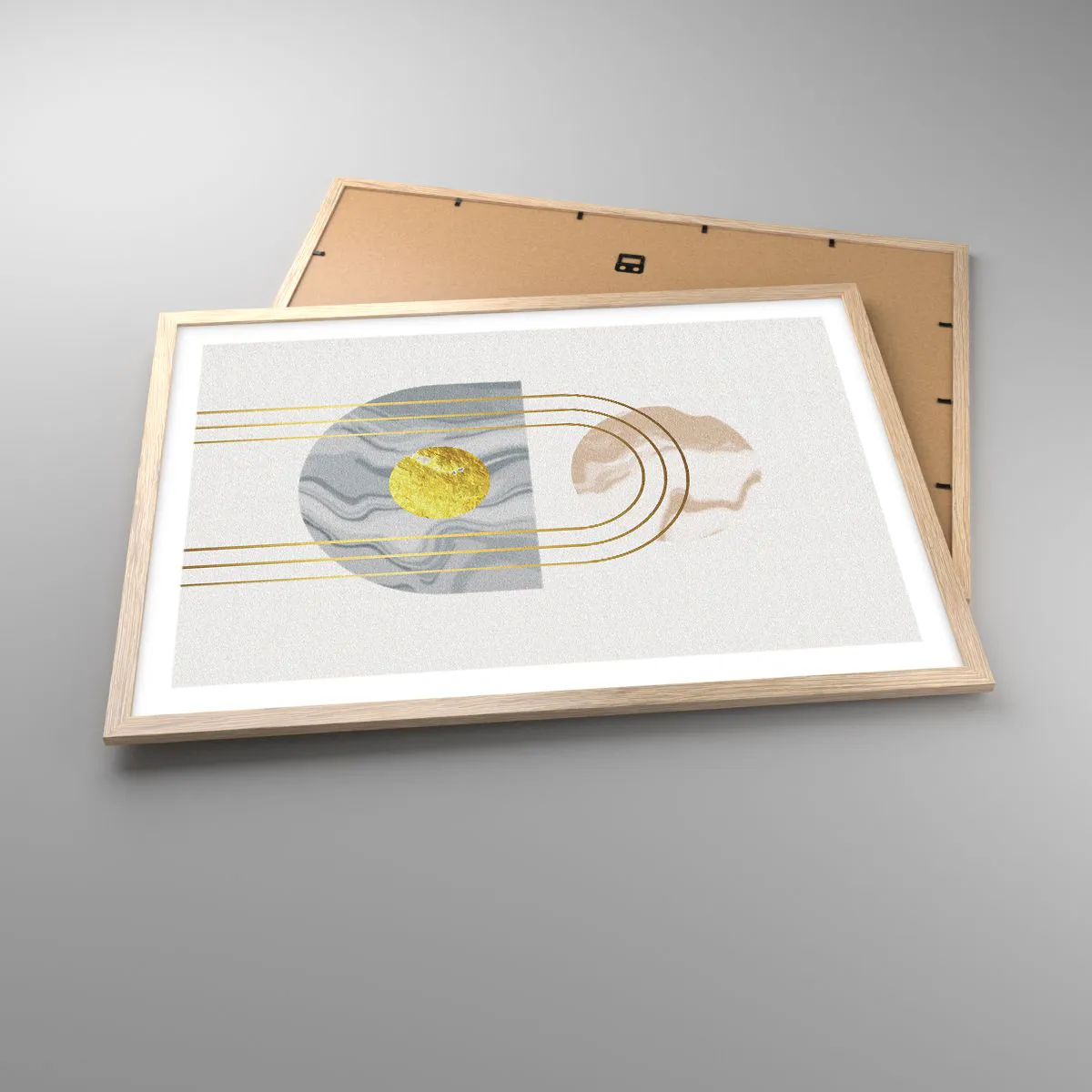 Affiche dans un chêne clair - Poster - Clareté et brillance - 70x50 cm