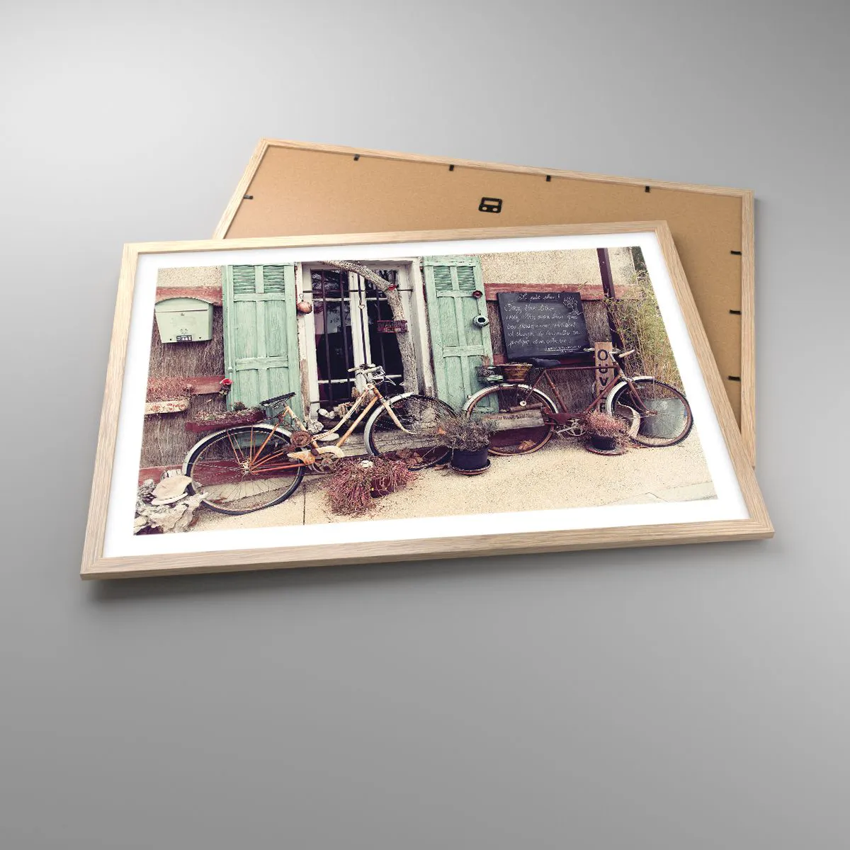 Plagát v ráme zo svetlého duba - Nech žije provincia - 70x50 cm