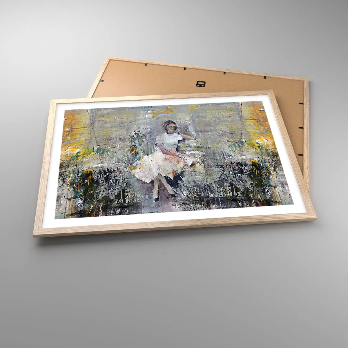 Póster en marco roble claro - Clásica y moderna - 70x50 cm