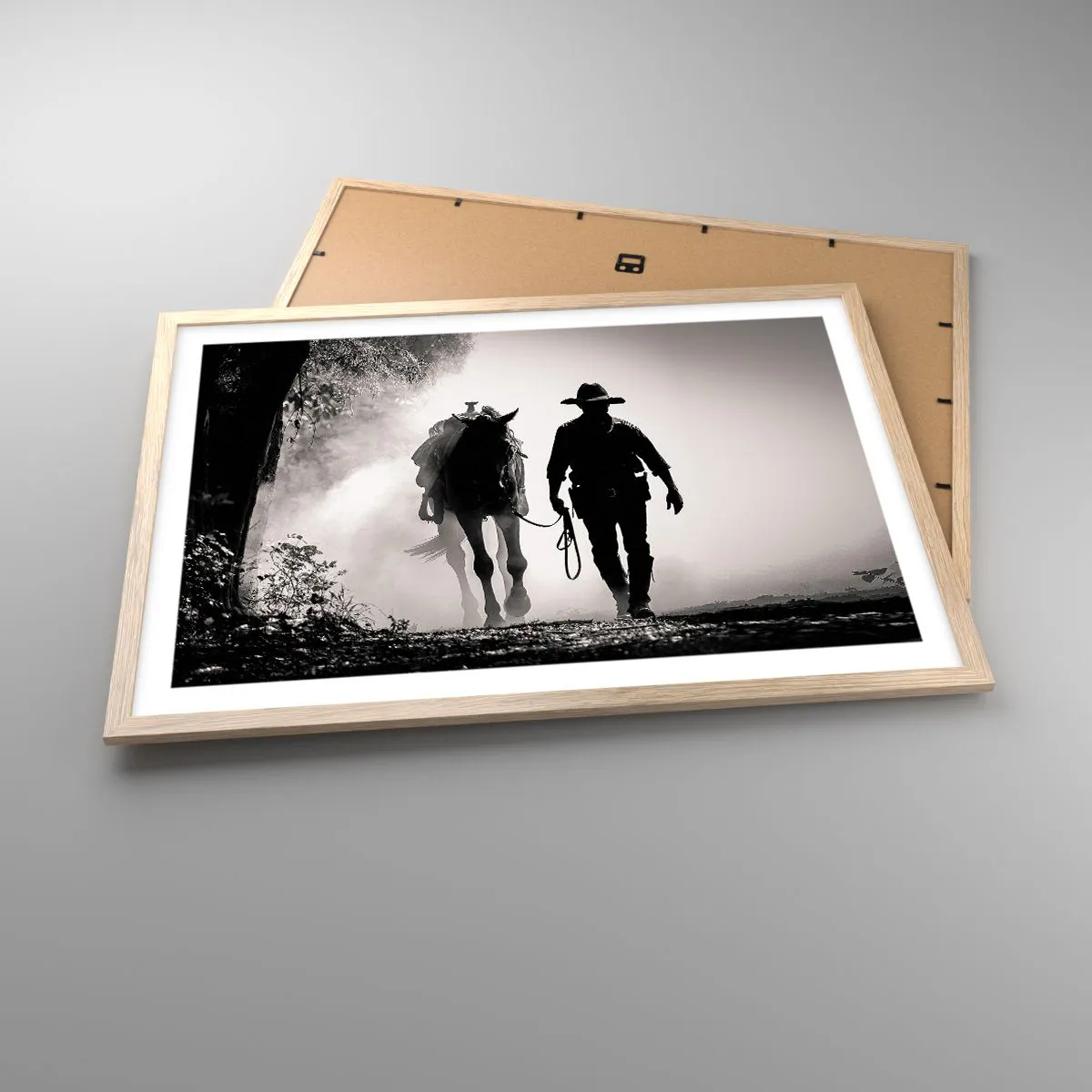 Poster in light oak frame - Texan Morning - 70x50 cm