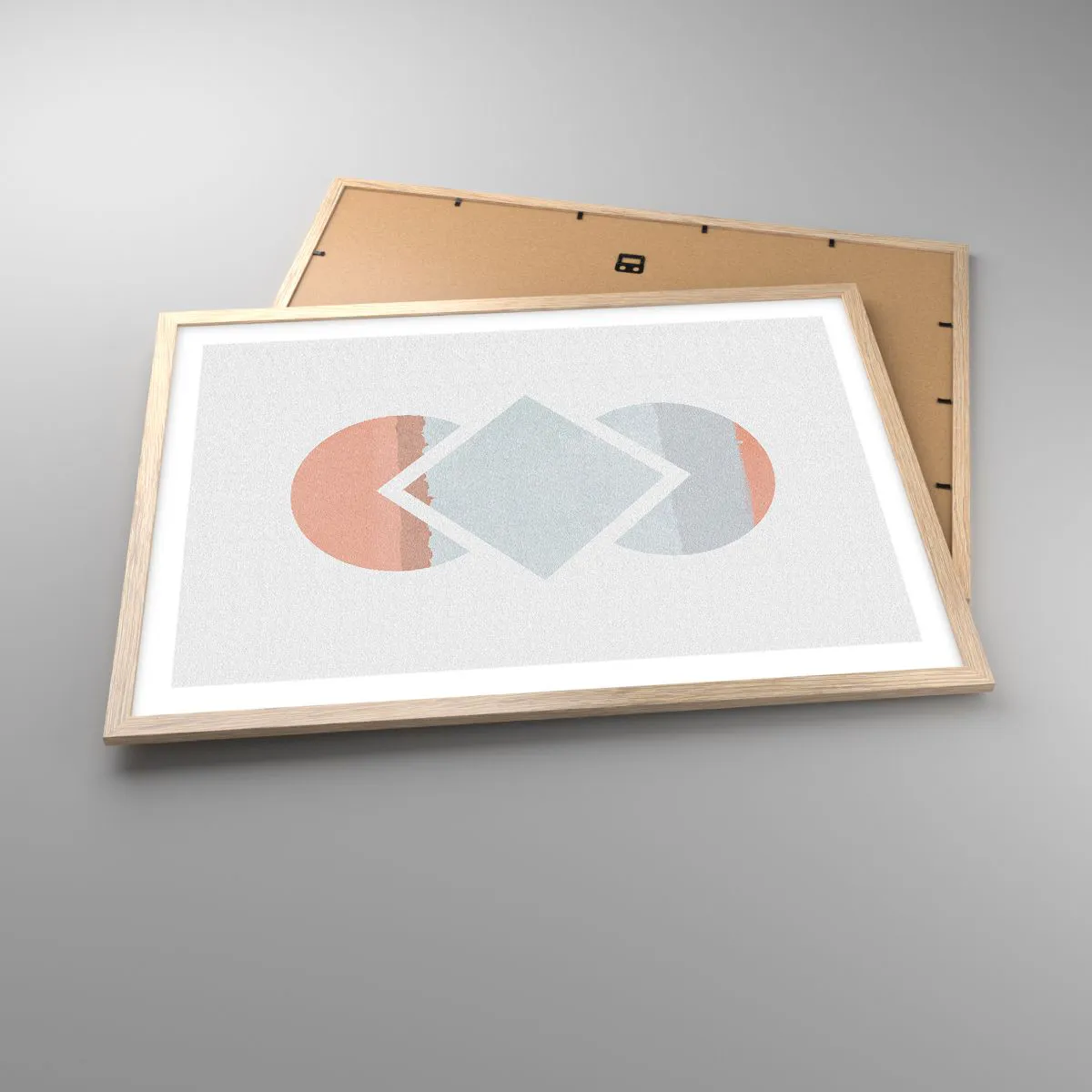 Affiche dans un chêne clair - Poster - La situation est clair - 70x50 cm