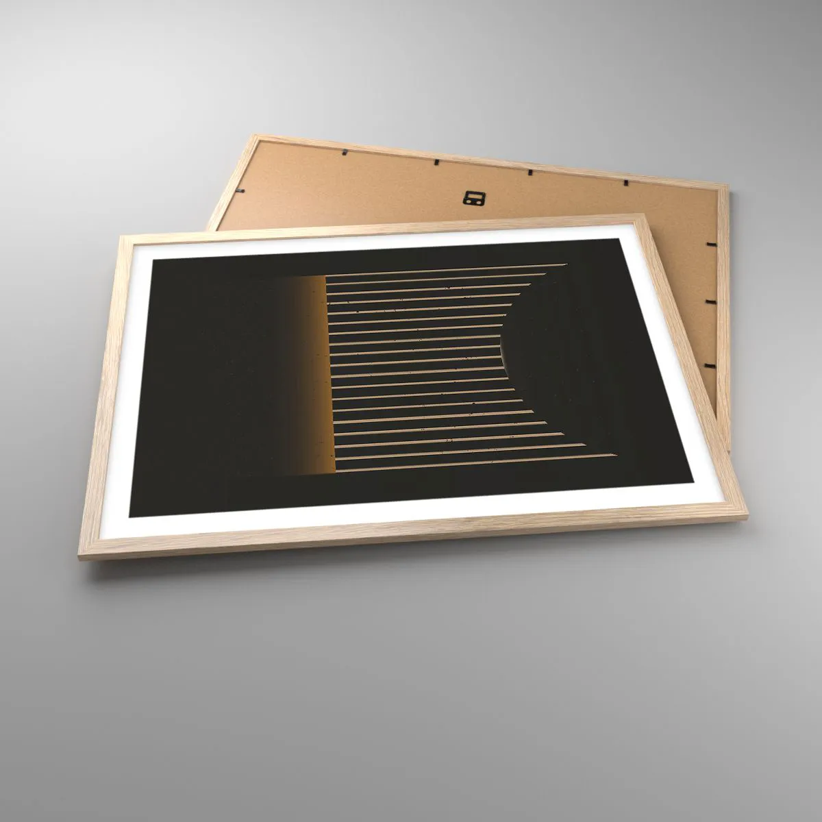 Affisch i ram av ljusek - Utforska mörkret - 70x50 cm