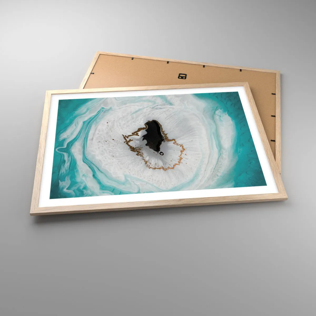 Poster in light oak frame - Into de Deep - 70x50 cm
