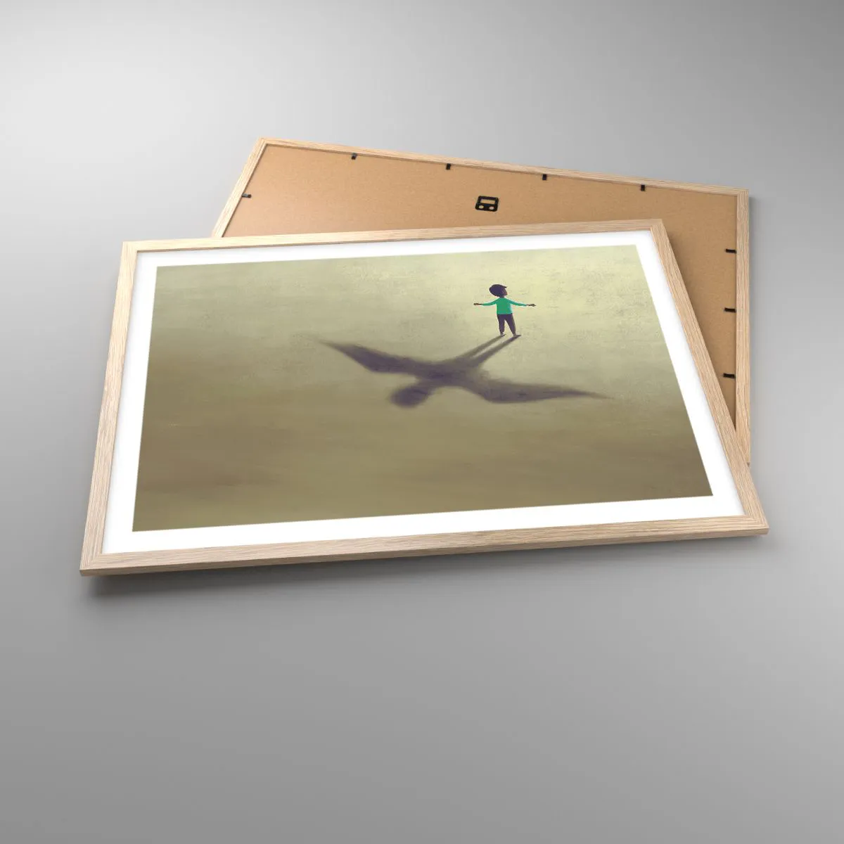 Een poster in een licht eiken lijst - De held van de toekomst - 70x50 cm