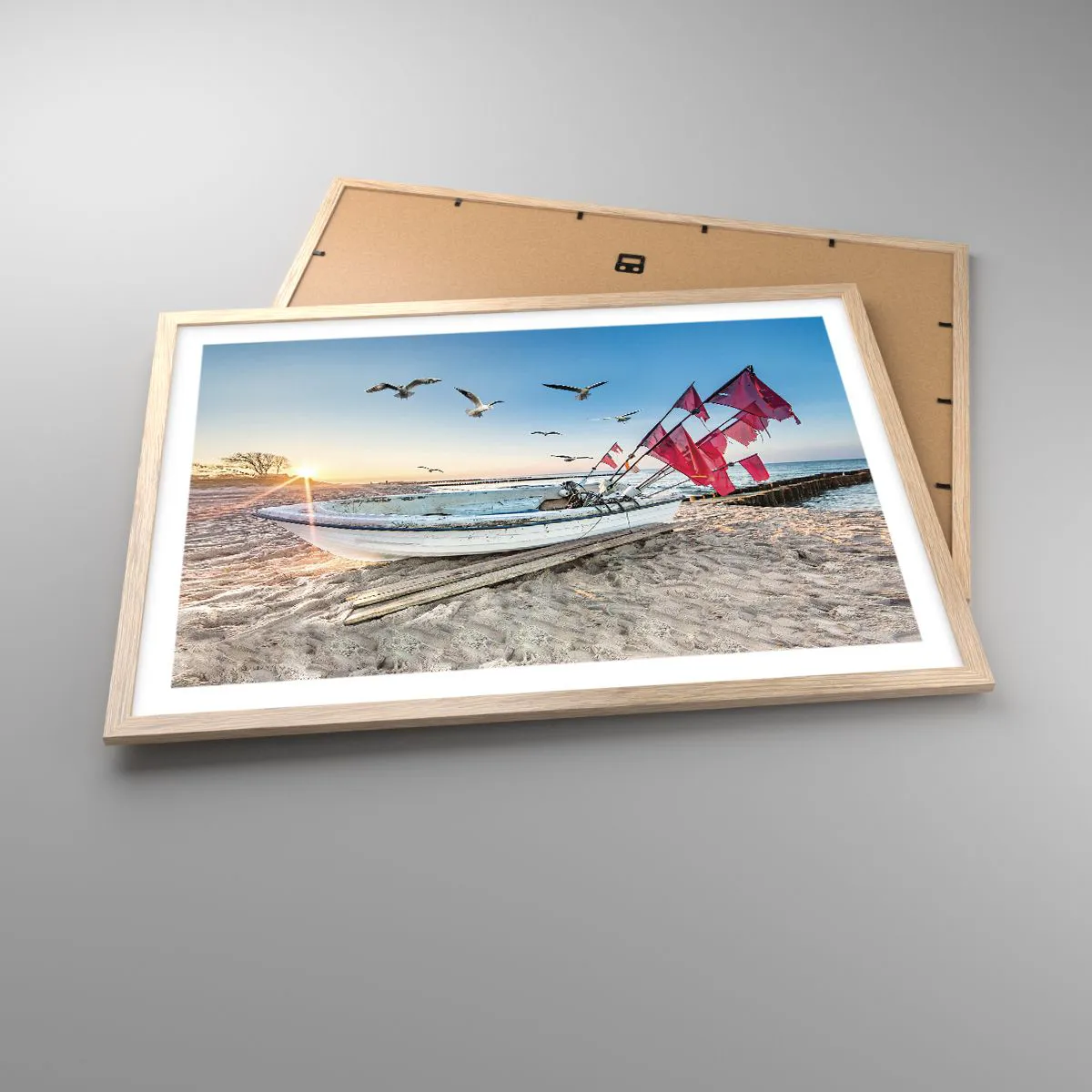 Plakát v rámu světlý dub - Zasloužená přestávka - 70x50 cm