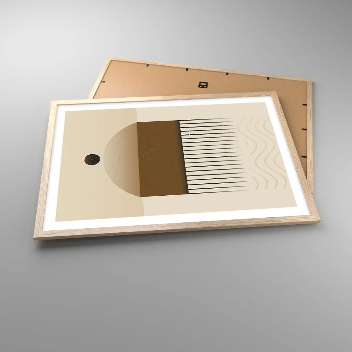 Poster in light oak frame - Different States - 70x50 cm