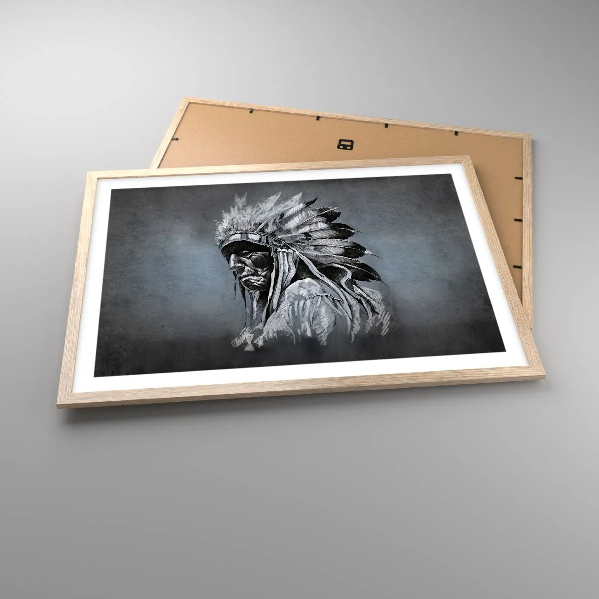 Poster in einem Rahmen aus heller Eiche - Zurück zu den Wurzeln - 70x50 cm