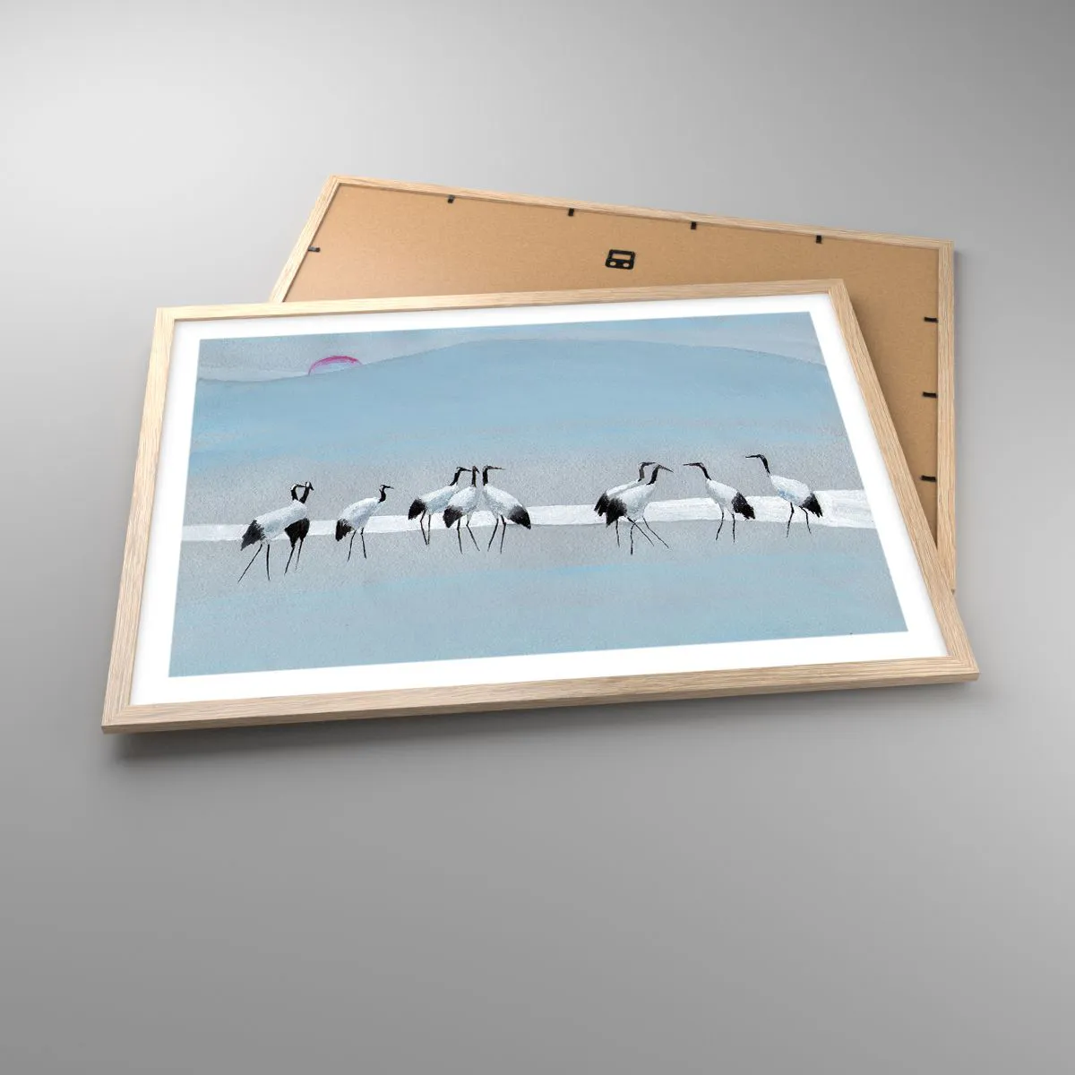 Affiche dans un chêne clair - Poster - Après une chaude journée - 70x50 cm