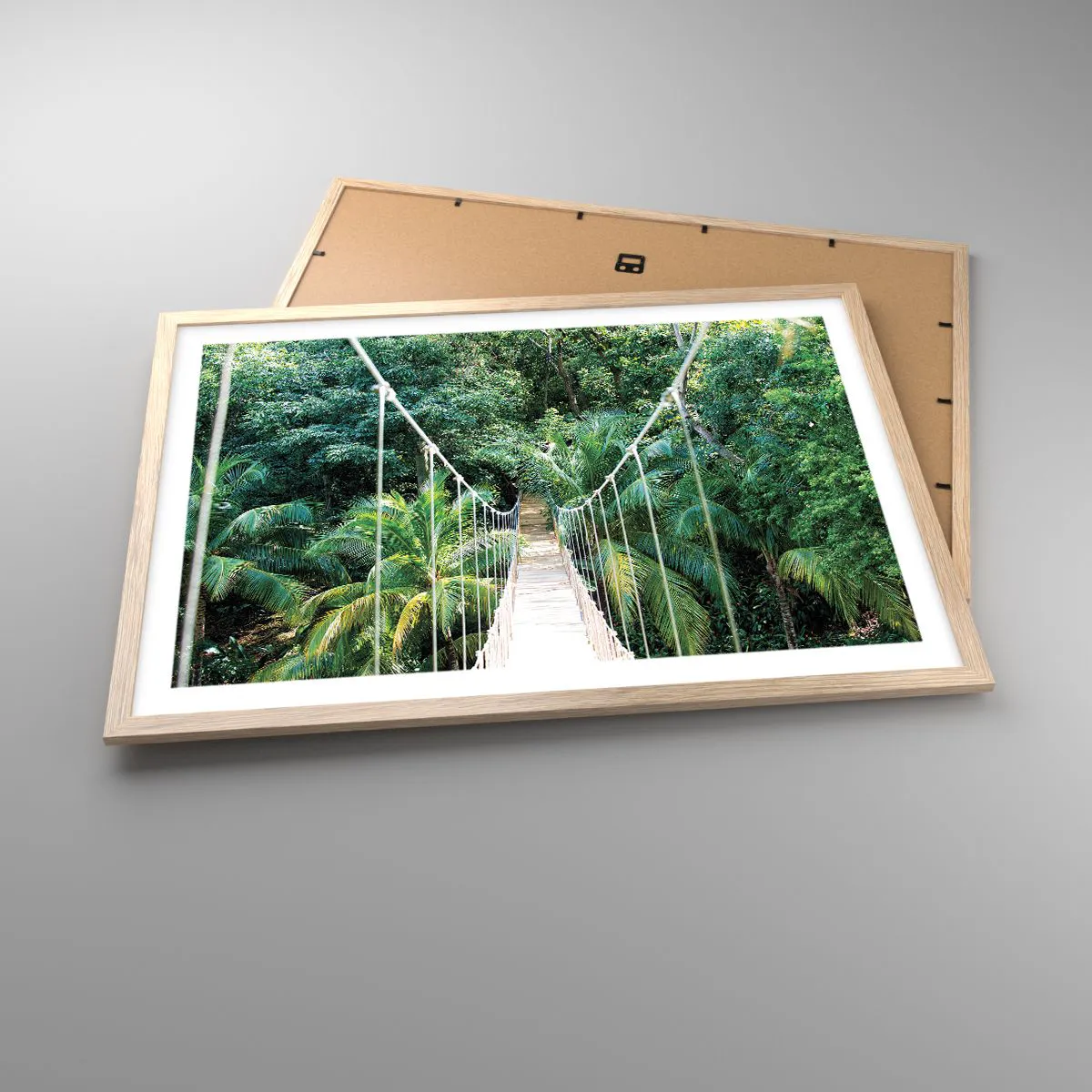 Poszter világos tölgy keretben - Üdvözöljük a dzsungelben! - 70x50 cm