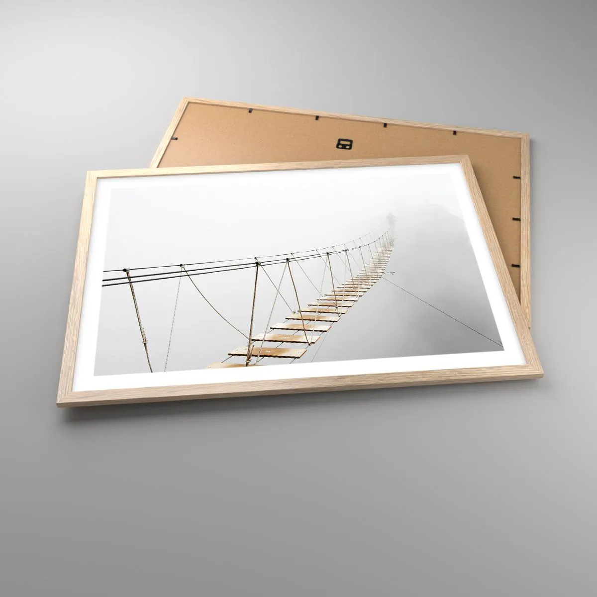 Affiche dans un chêne clair - Poster - Où cela va-t-il te mener? - 70x50 cm