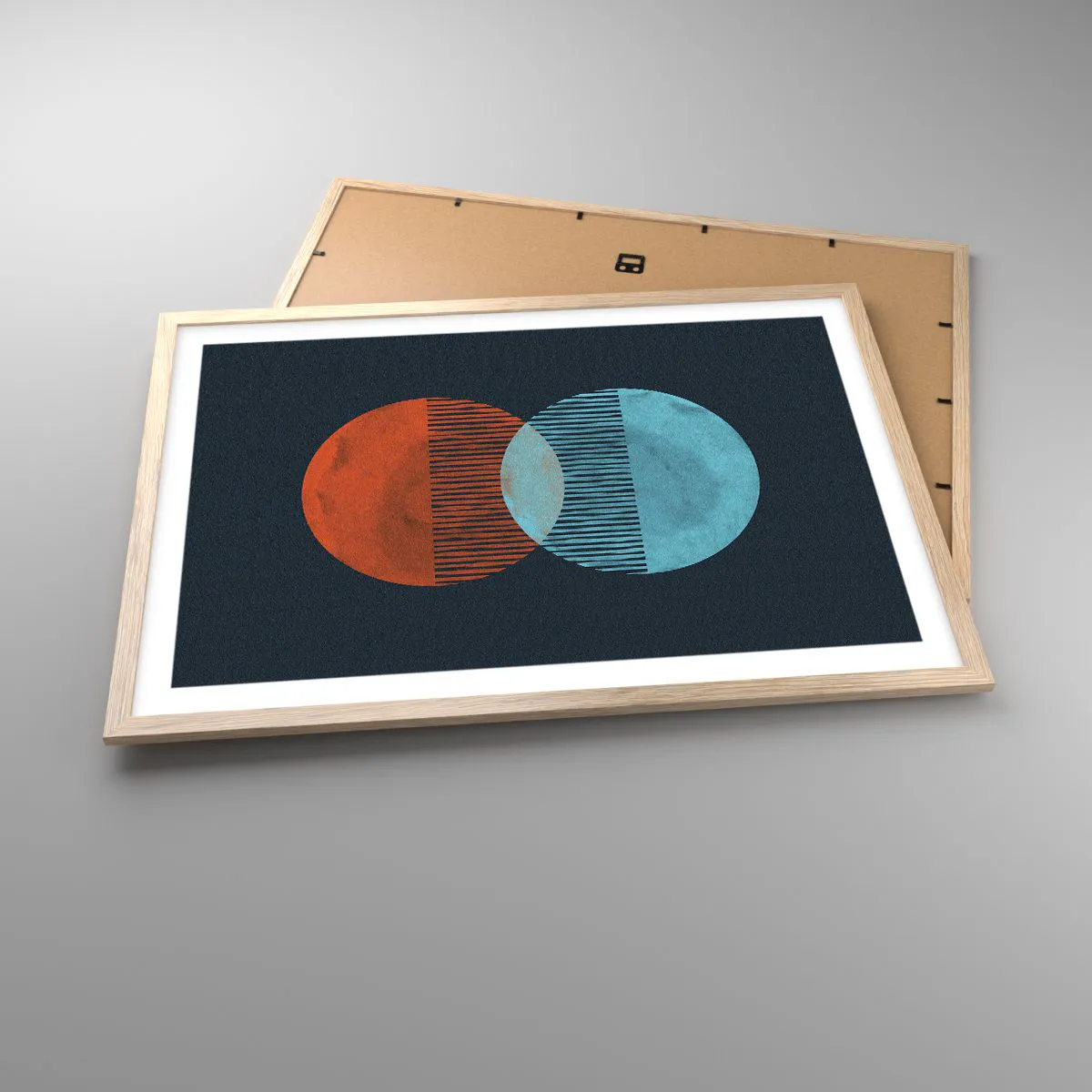 Poster in light oak frame - Astronomical Fantasy - 70x50 cm