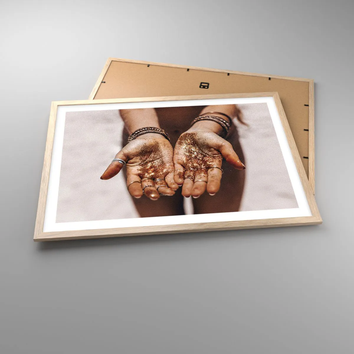 Póster en marco roble claro - Un regalo para ti - 70x50 cm