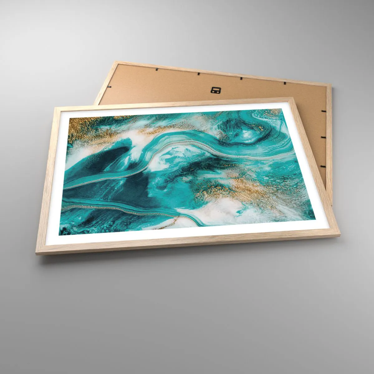 Pôster com moldura de carvalho claro - Rio do Ouro - 70x50 cm