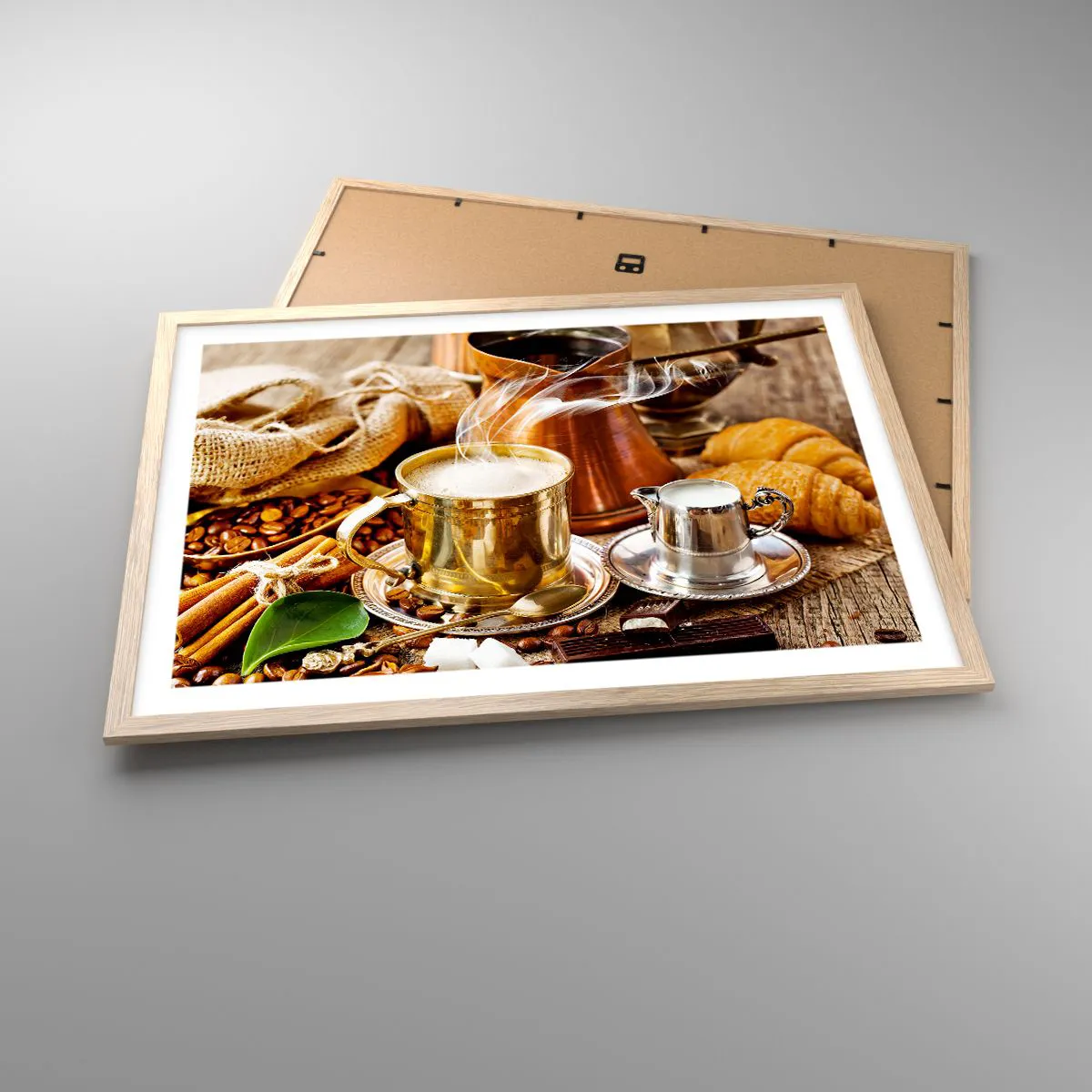 Póster en marco roble claro - Que tengas un buen día - 70x50 cm