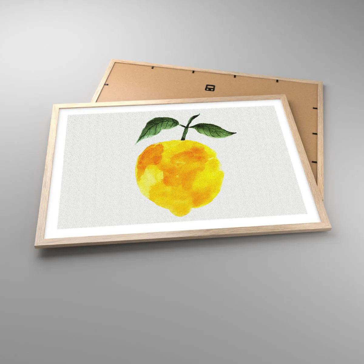 Pôster com moldura de carvalho claro - Como saborear o sol - 70x50 cm