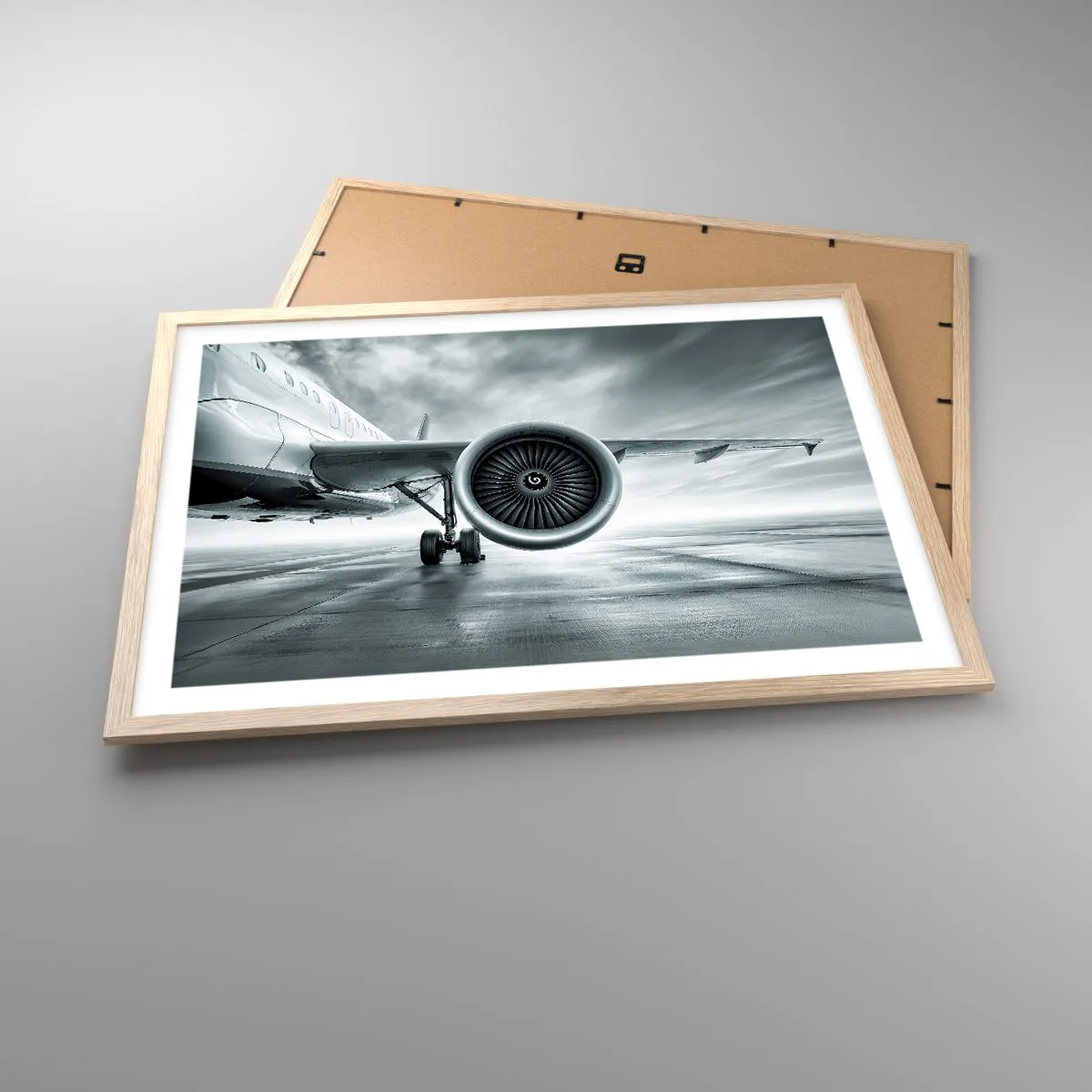 Póster en marco roble claro - Hay poder - 70x50 cm