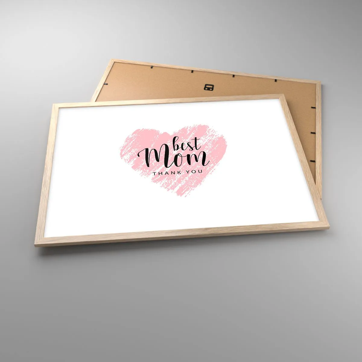 Pôster com moldura de carvalho claro - Sempre o momento certo - 70x50 cm