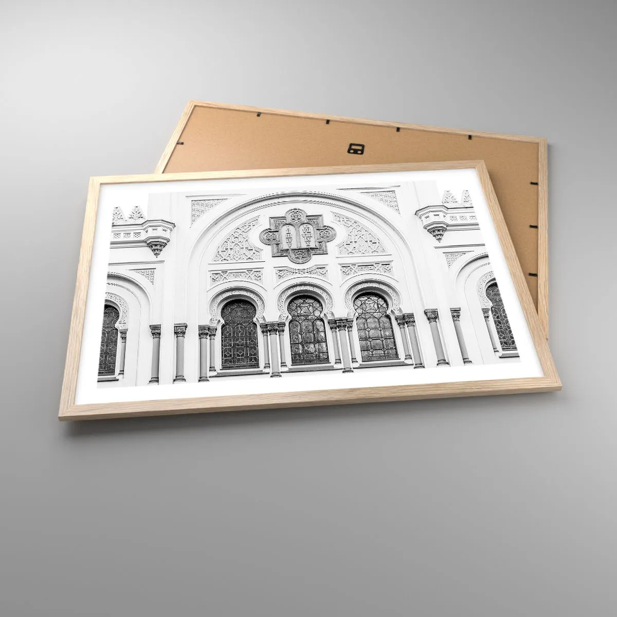 Poszter világos tölgy keretben - A kultúrák határán - 70x50 cm