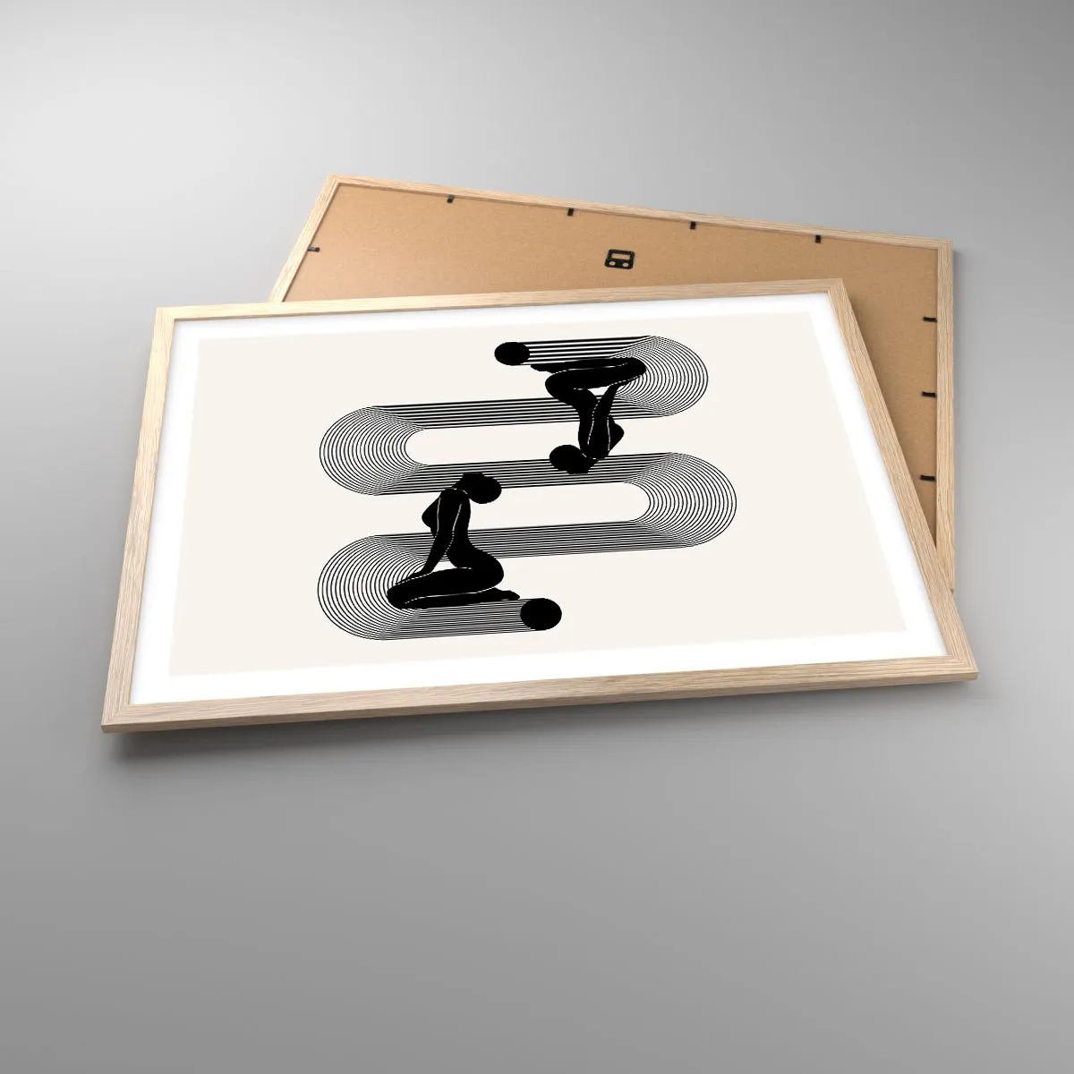 Poster in einem Rahmen aus heller Eiche - Sinnliche Symmetrie - 70x50 cm