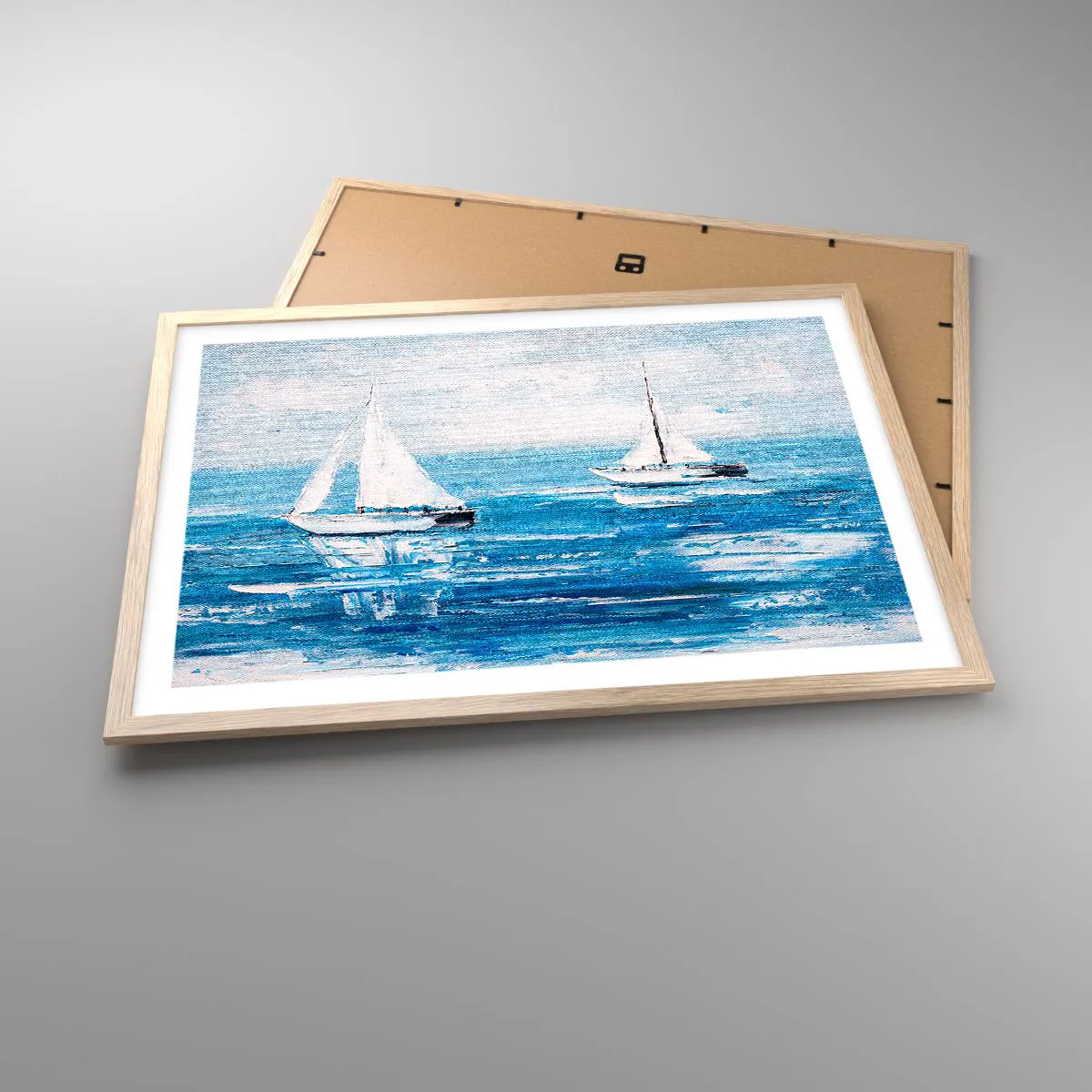 Poster in light oak frame - With a Friend by the Side - 70x50 cm