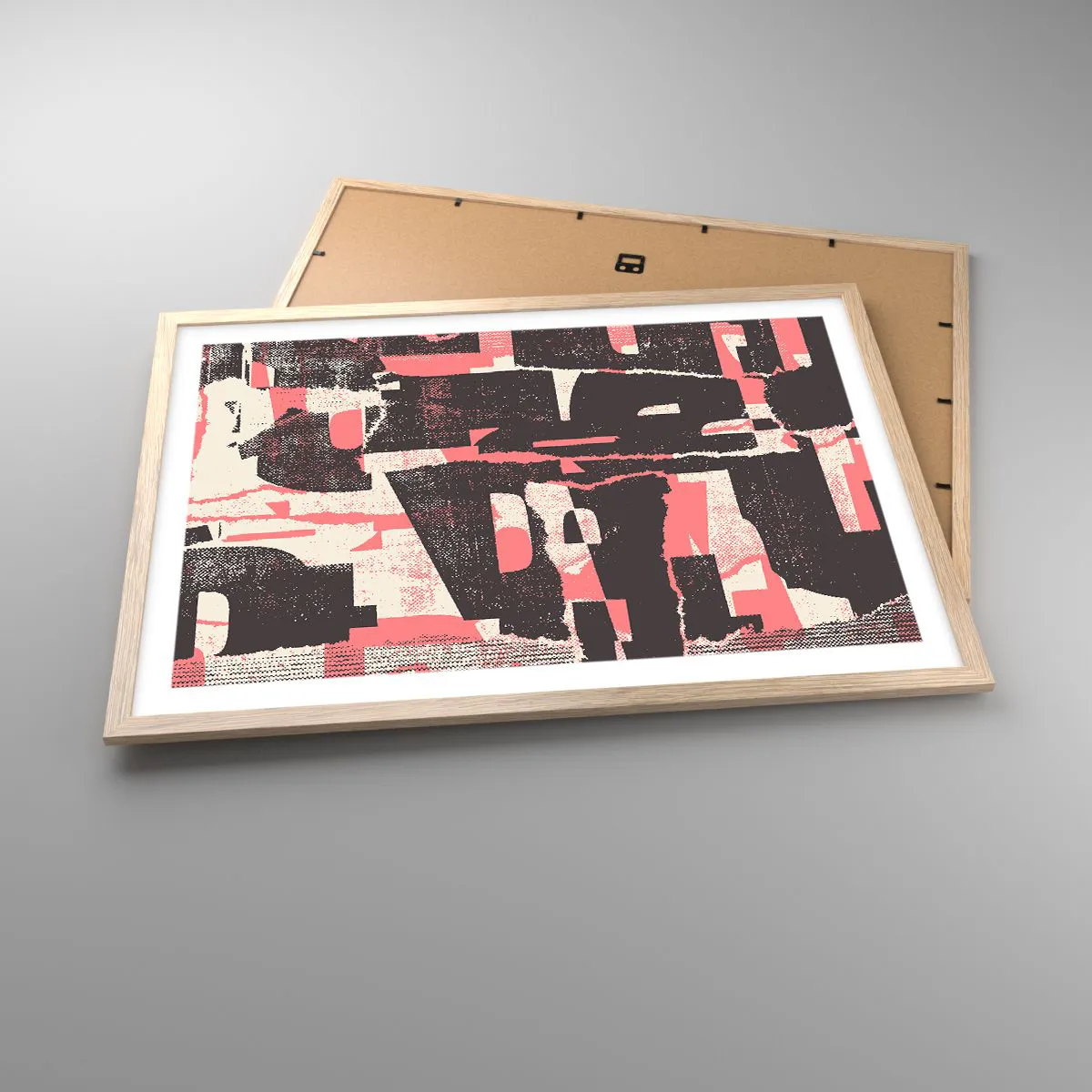 Poszter világos tölgy keretben - Minden nyüzsgés és nyüzsgés - 70x50 cm