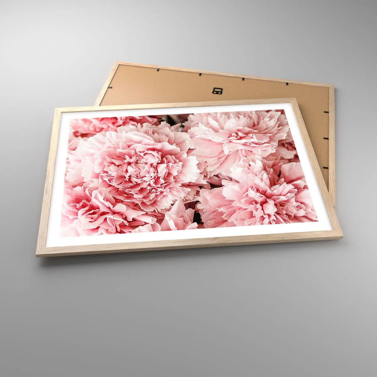 Pôster com moldura de carvalho claro - Sonho rosa - 70x50 cm