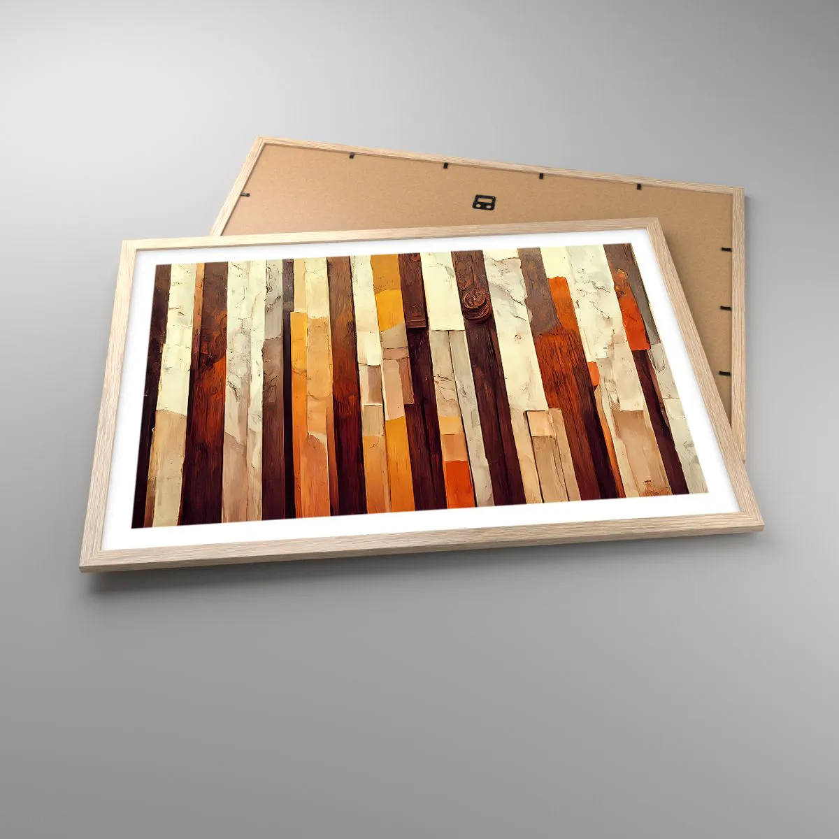 Pôster com moldura de carvalho claro - Hino das árvores da floresta - 70x50 cm