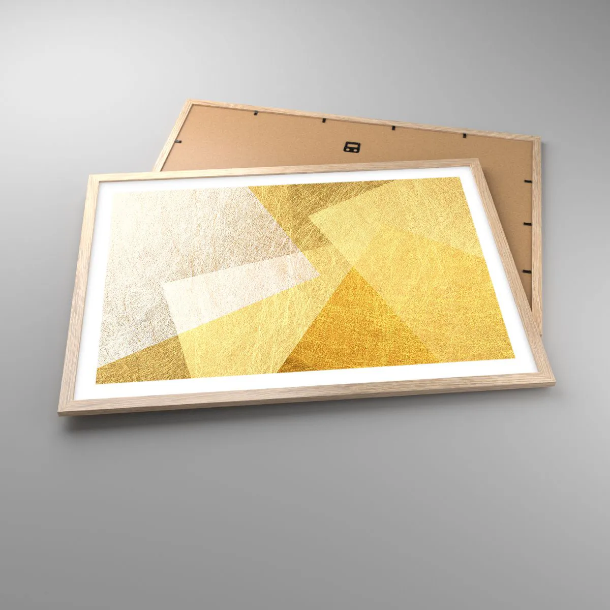 Pôster com moldura de carvalho claro - Clima geométrico - 70x50 cm