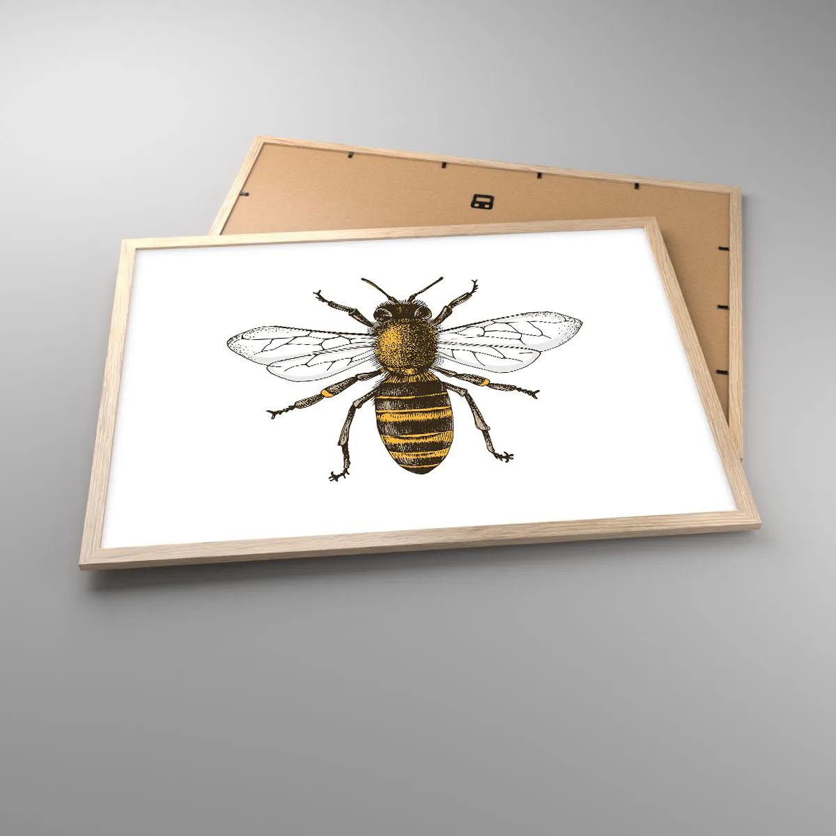 Poster in light oak frame - Beautiful and Good - 70x50 cm