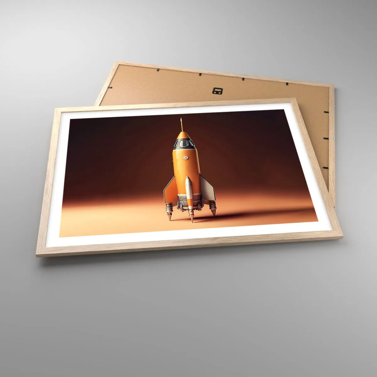 Affiche dans un chêne clair - Poster - Ça commence par un rêve - 70x50 cm