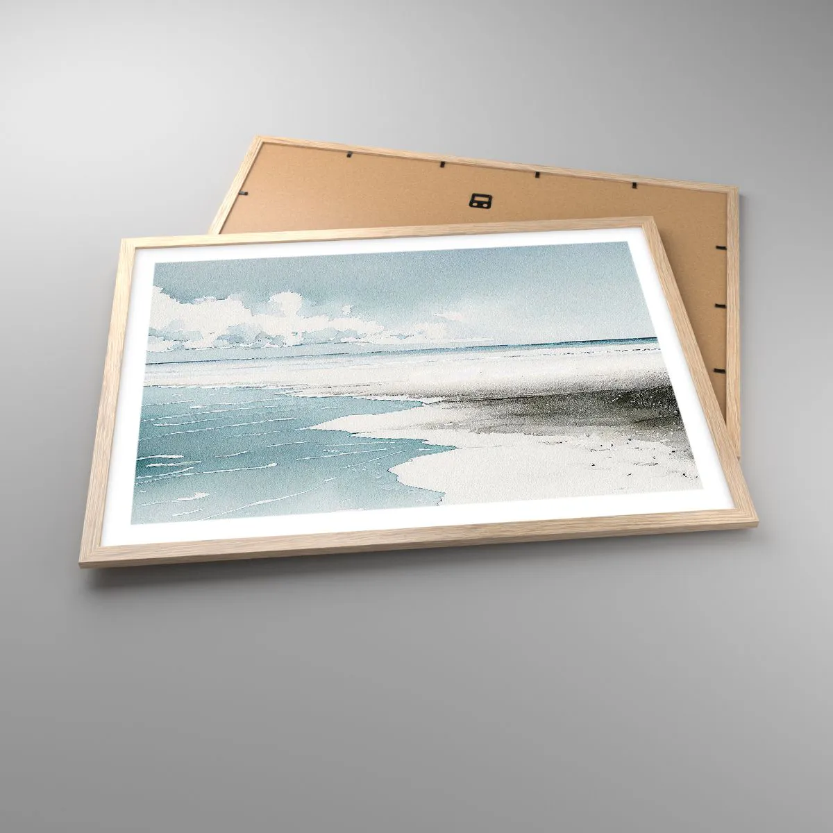 Poster in cornice rovere chiaro - Marea dolce - 70x50 cm