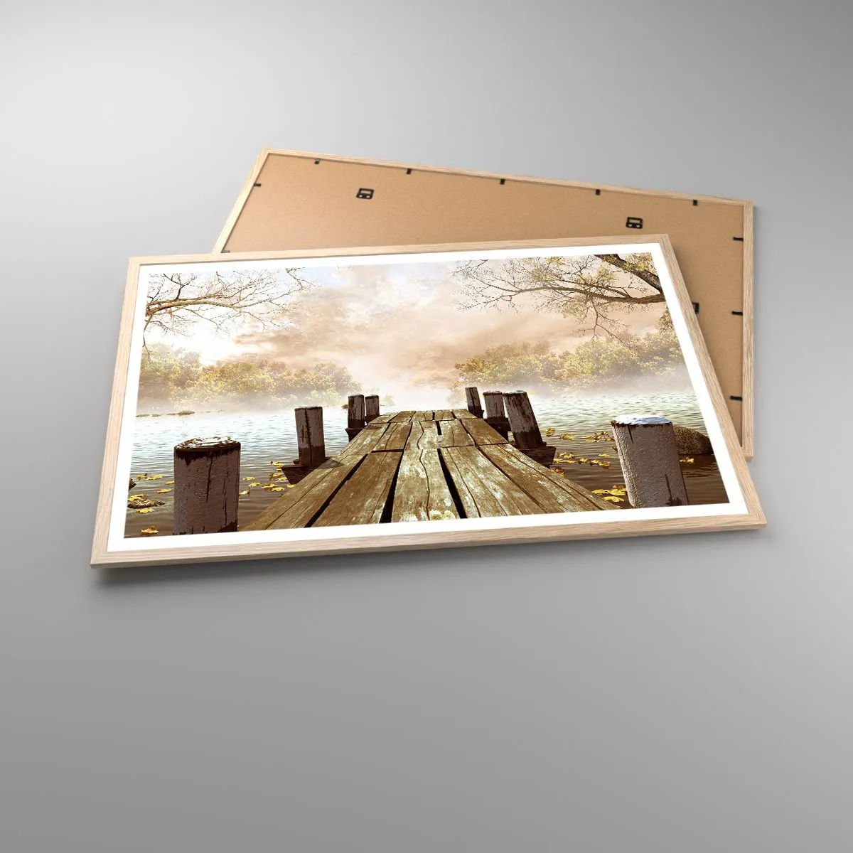 Een poster in een licht eiken lijst - Het milde verdriet van de herfst - 91x61 cm