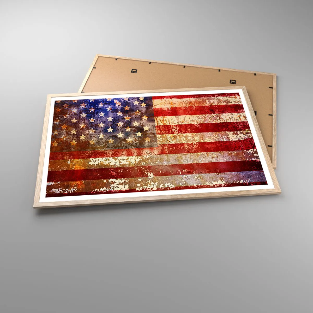 Poster in einem Rahmen aus heller Eiche - Ruhm verblasst nicht - 91x61 cm