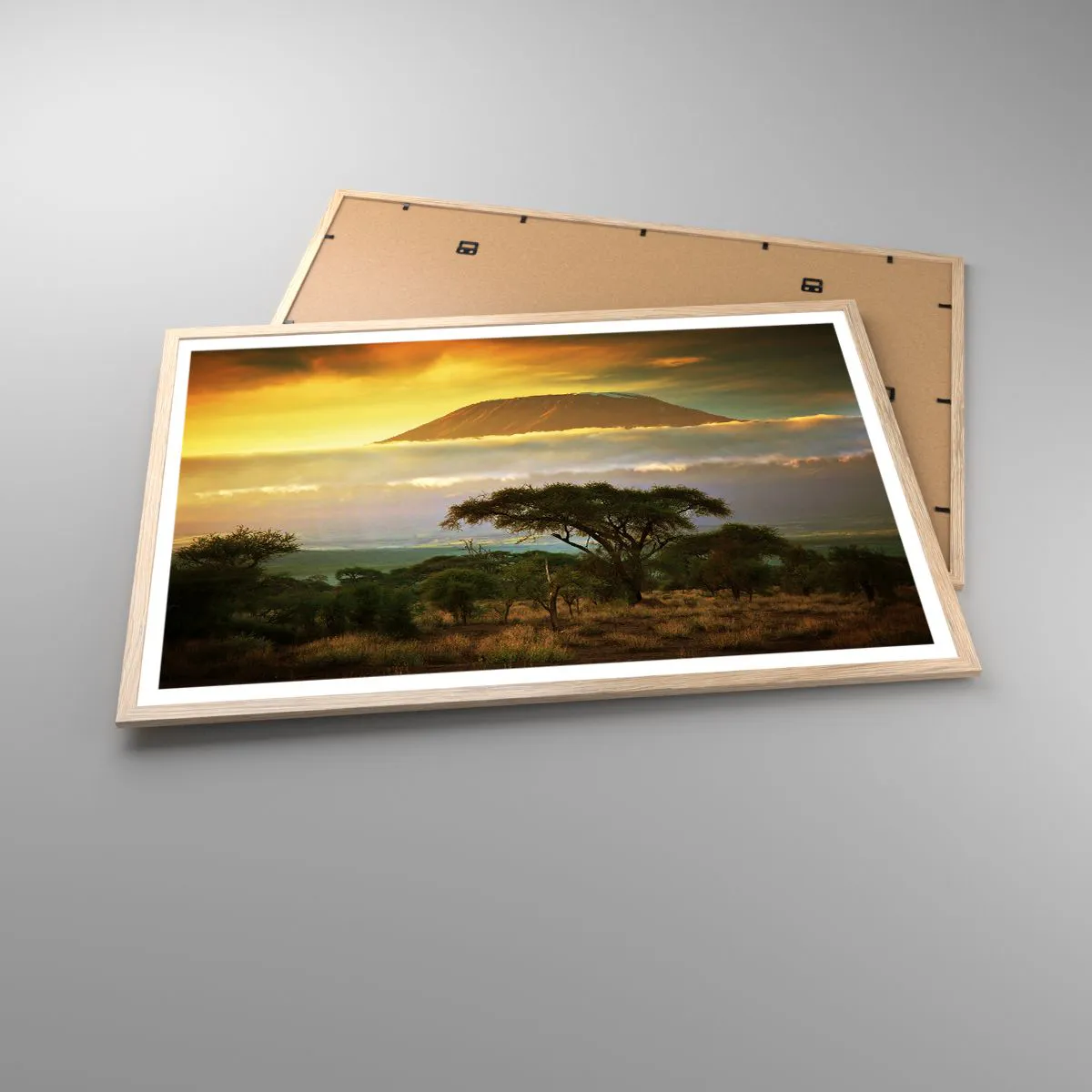 Een poster in een licht eiken lijst - Een reizigersdroom - 91x61 cm