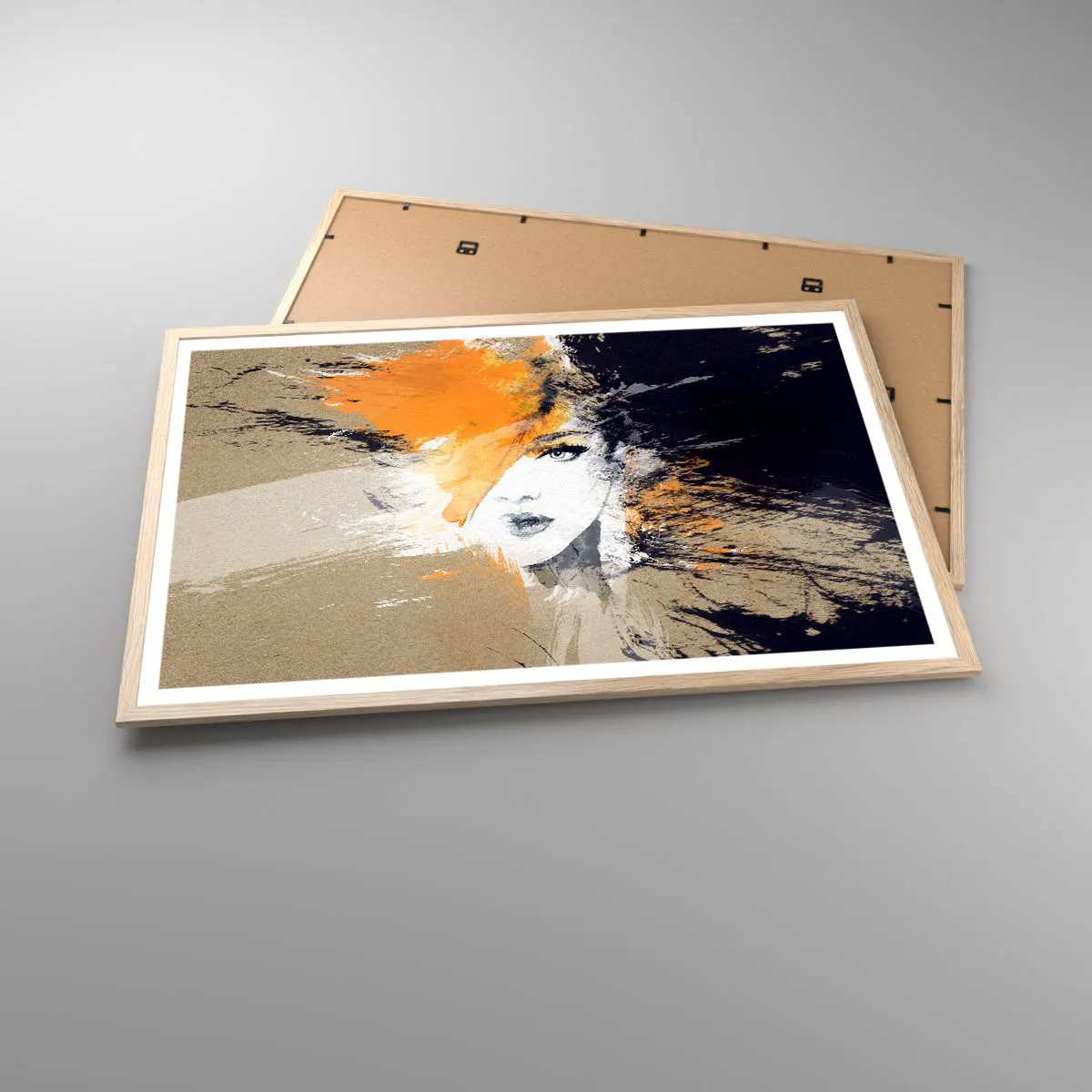 Een poster in een licht eiken lijst - En er is licht - 91x61 cm