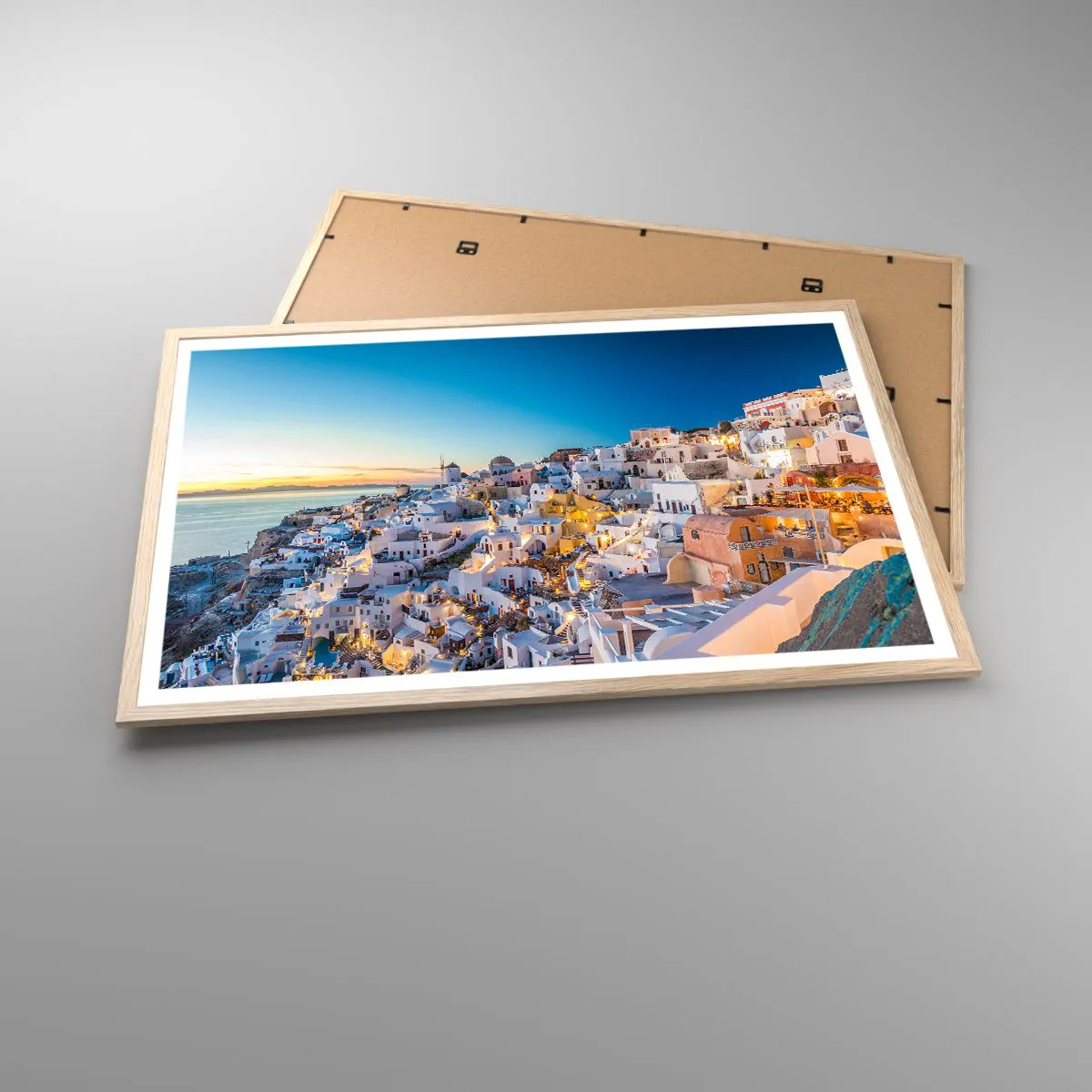 Affiche dans un chêne clair - Poster - L'essence de la grecque - 91x61 cm