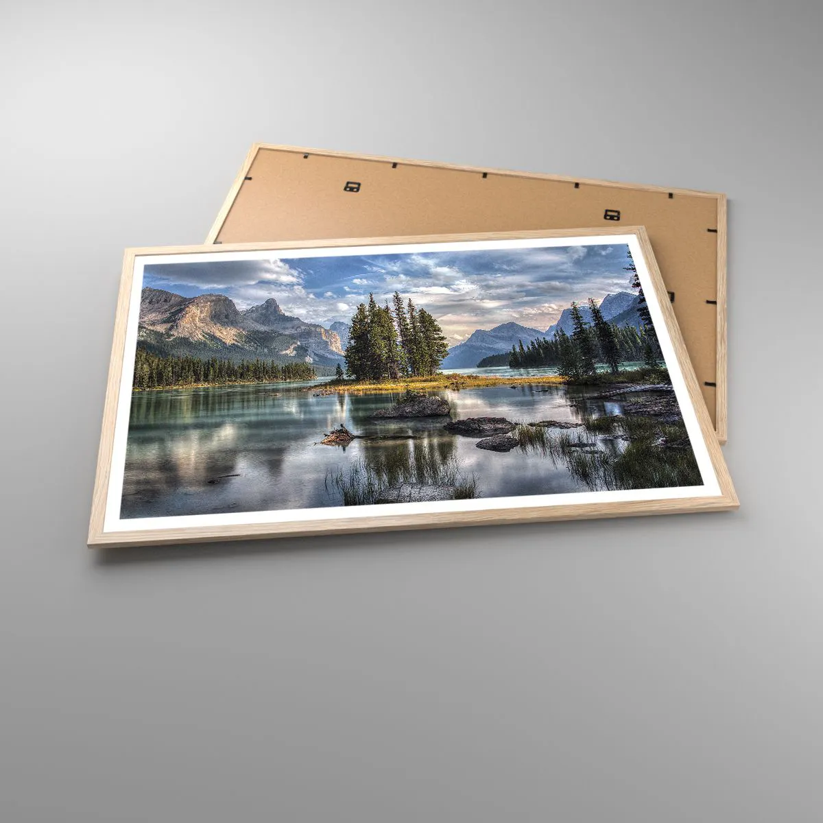 Affisch i ram av ljusek - Vid stort och rent vatten - 91x61 cm