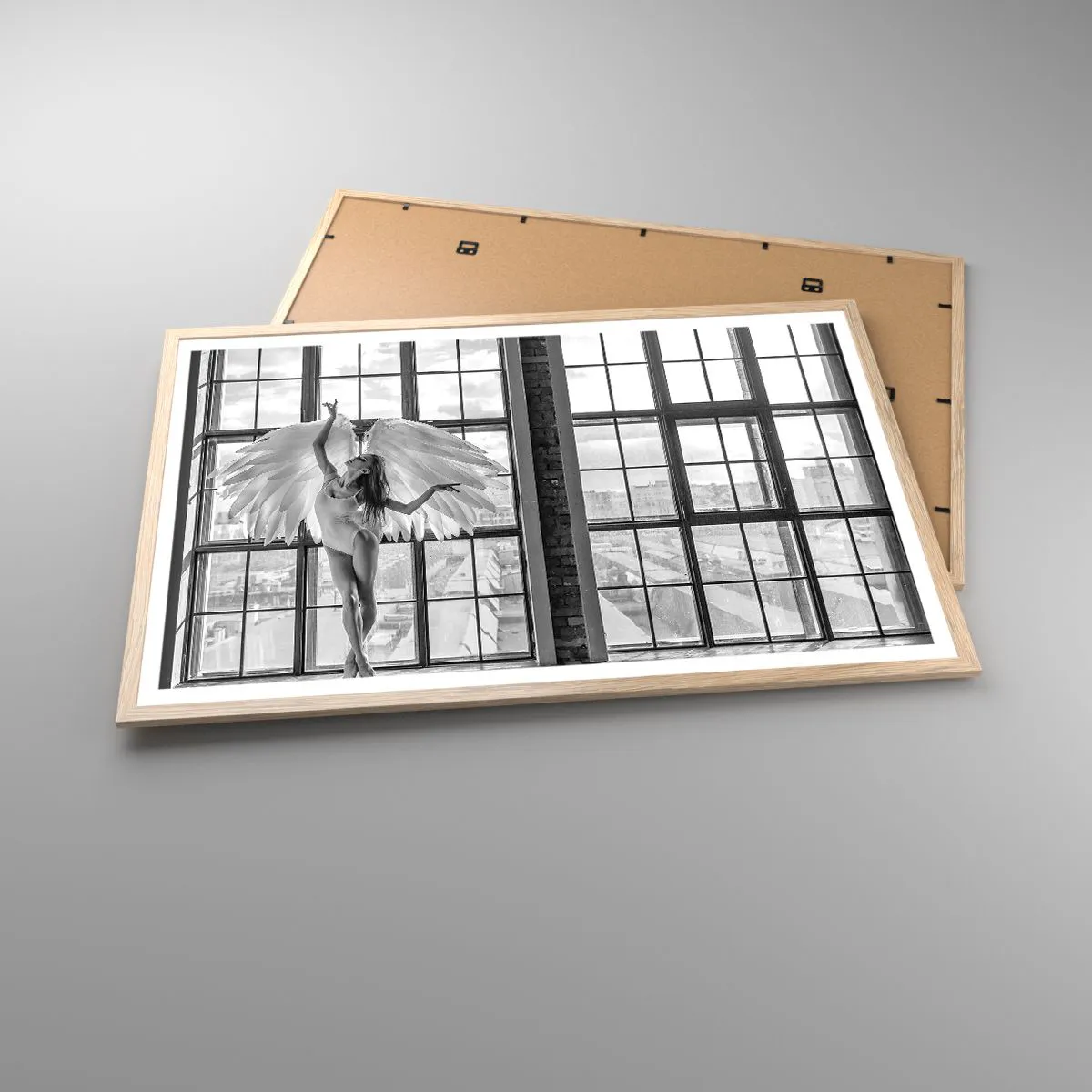 Pôster com moldura de carvalho claro - Cidade dos Anjos? - 91x61 cm