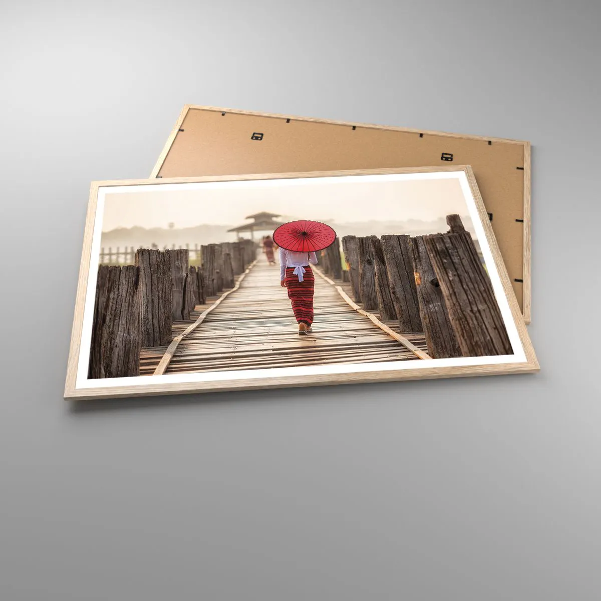 Affisch i ram av ljusek - På den gamla bron - 91x61 cm
